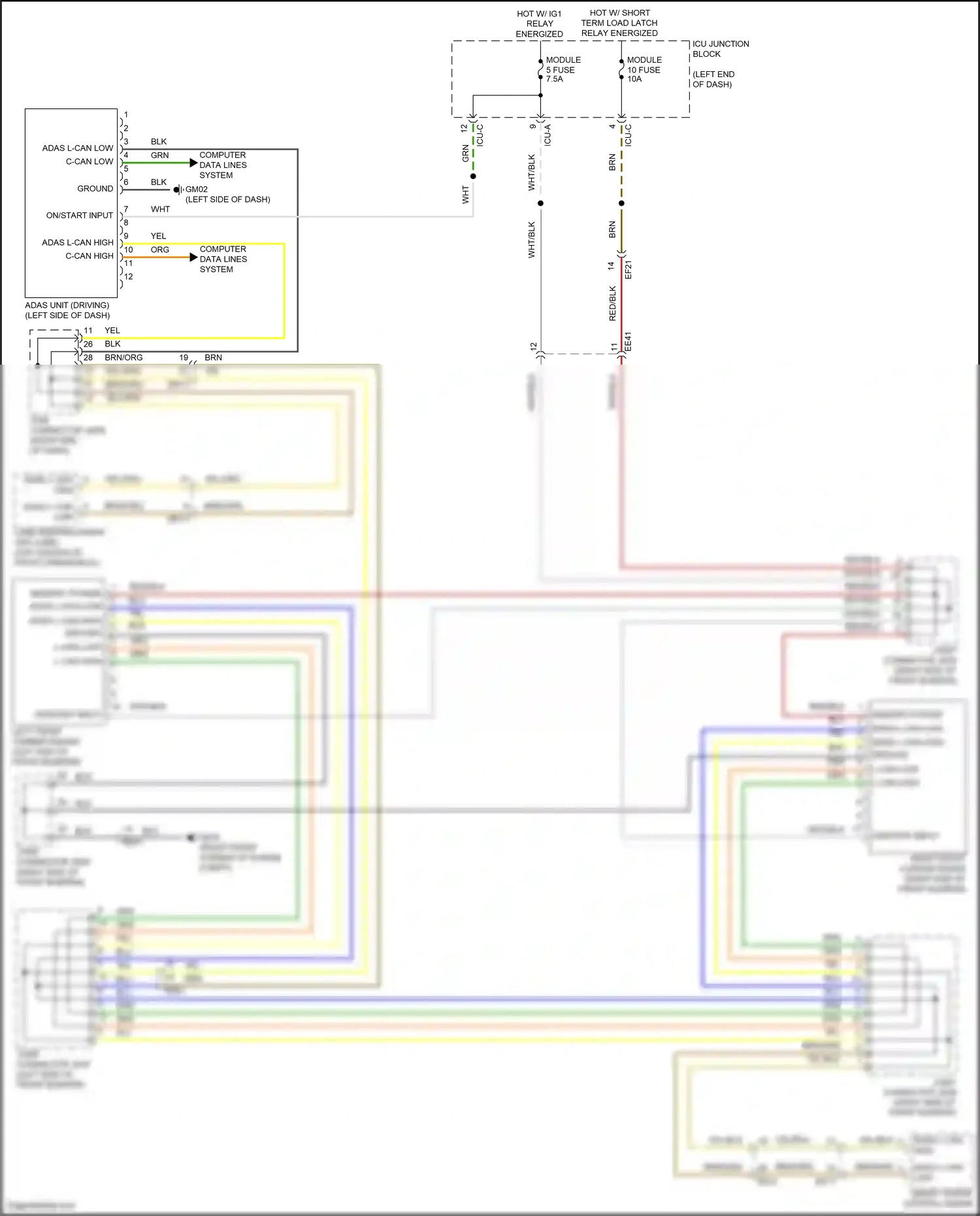 Wiring diagram computer data lines system for Hyundai Palisade I facelift (2022-2024) (42 of 104)