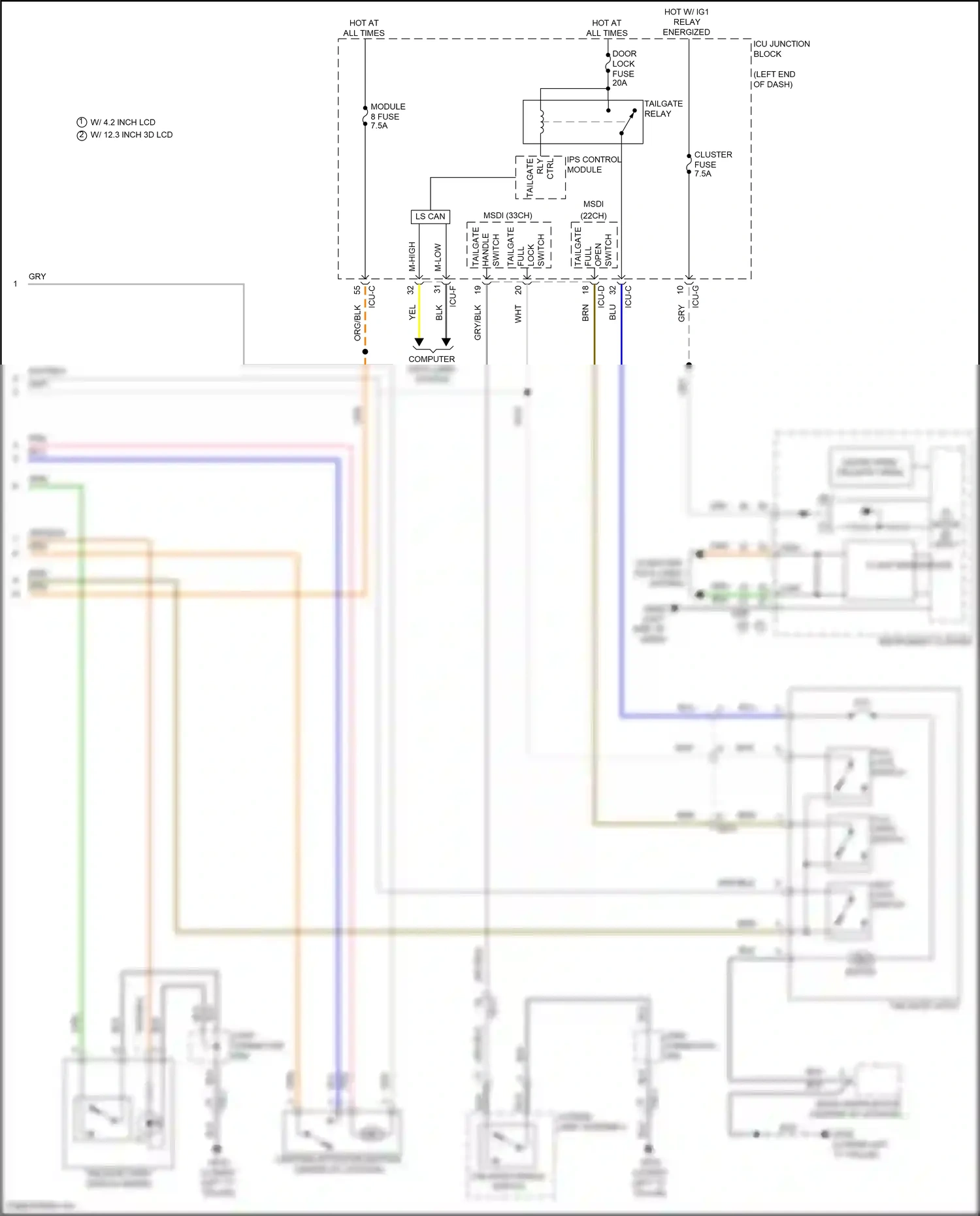 Wiring diagram computer data lines system for Hyundai Palisade I facelift (2022-2024) (27 of 104)