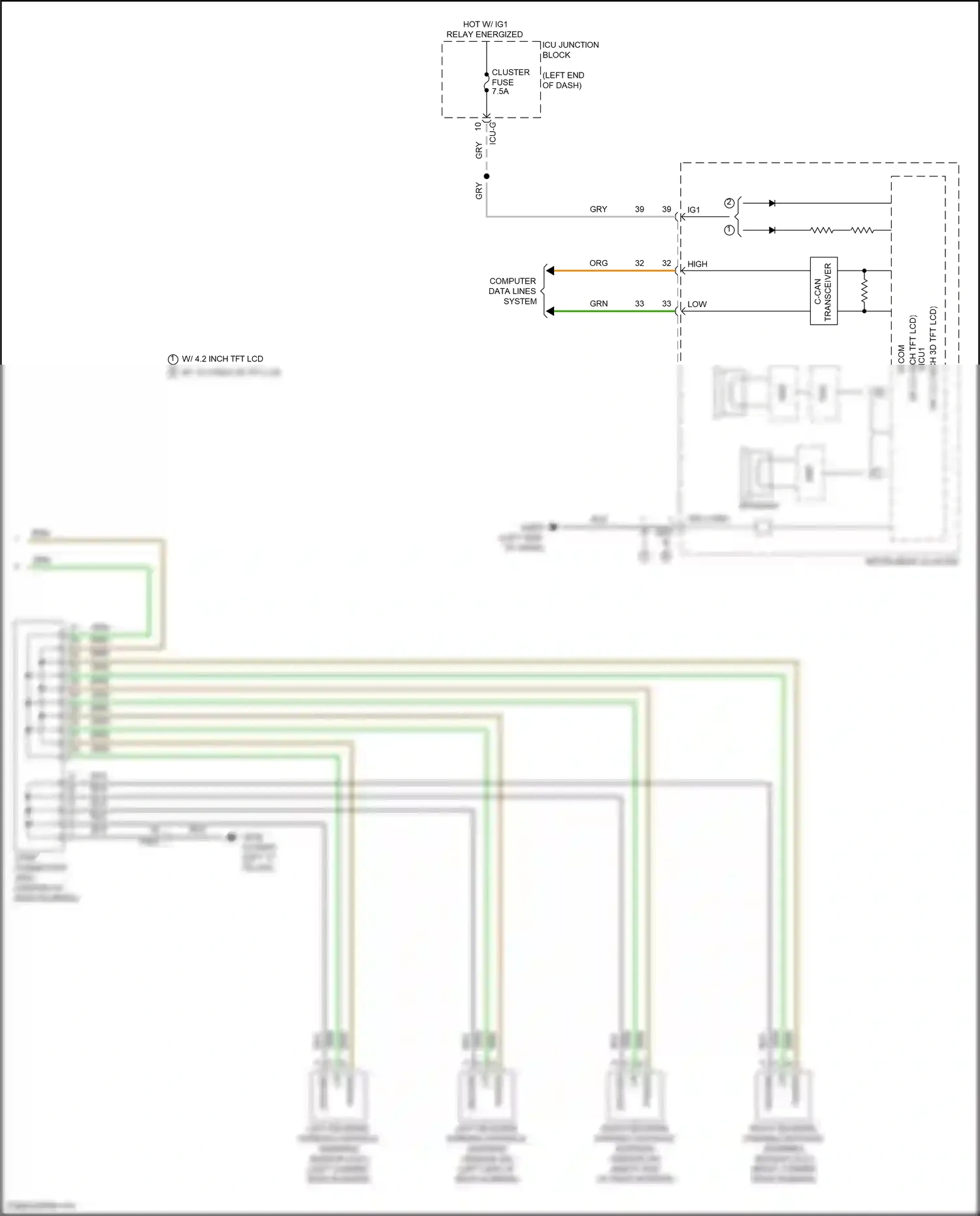 Wiring diagram computer data lines system for Hyundai Palisade I facelift (2022-2024) (43 of 104)