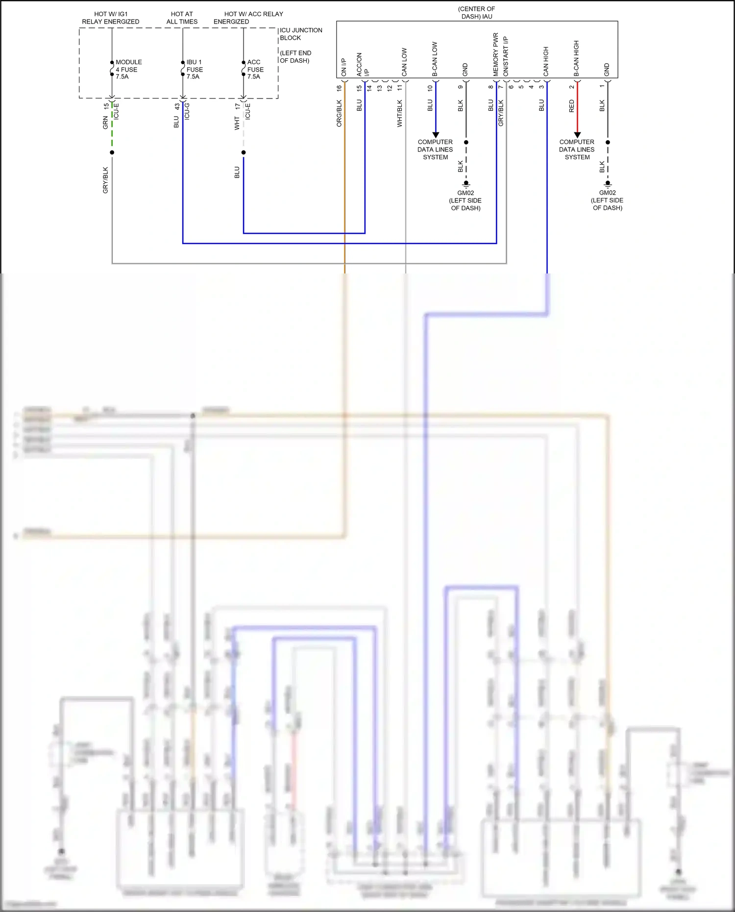 Wiring diagram computer data lines system for Hyundai Palisade I facelift (2022-2024) (22 of 104)