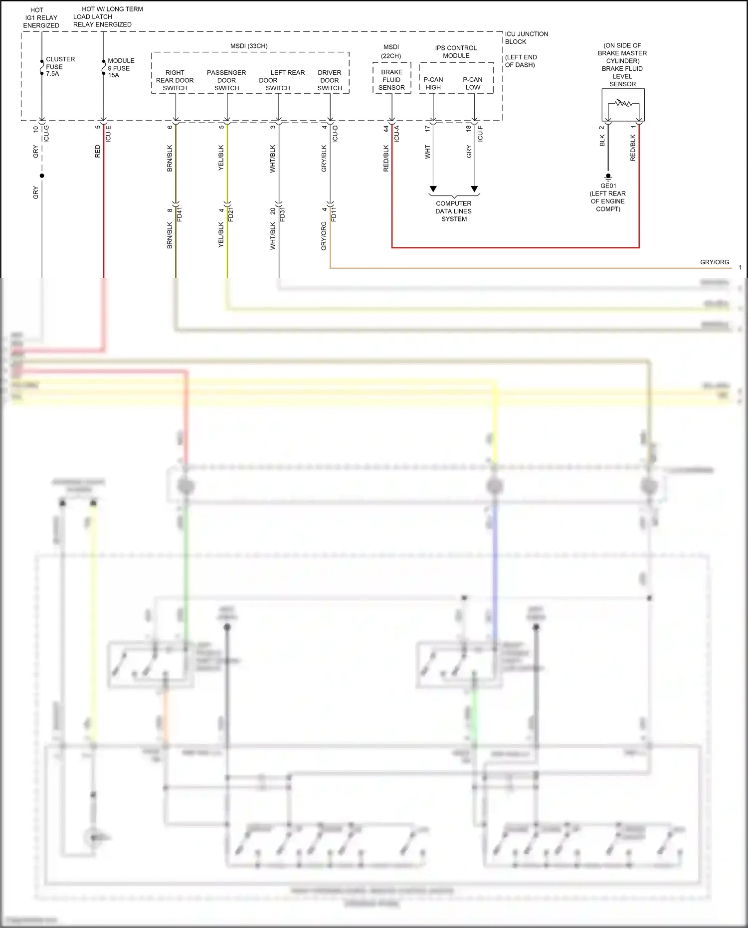 Wiring diagram computer data lines system for Hyundai Palisade I facelift (2022-2024) (75 of 104)