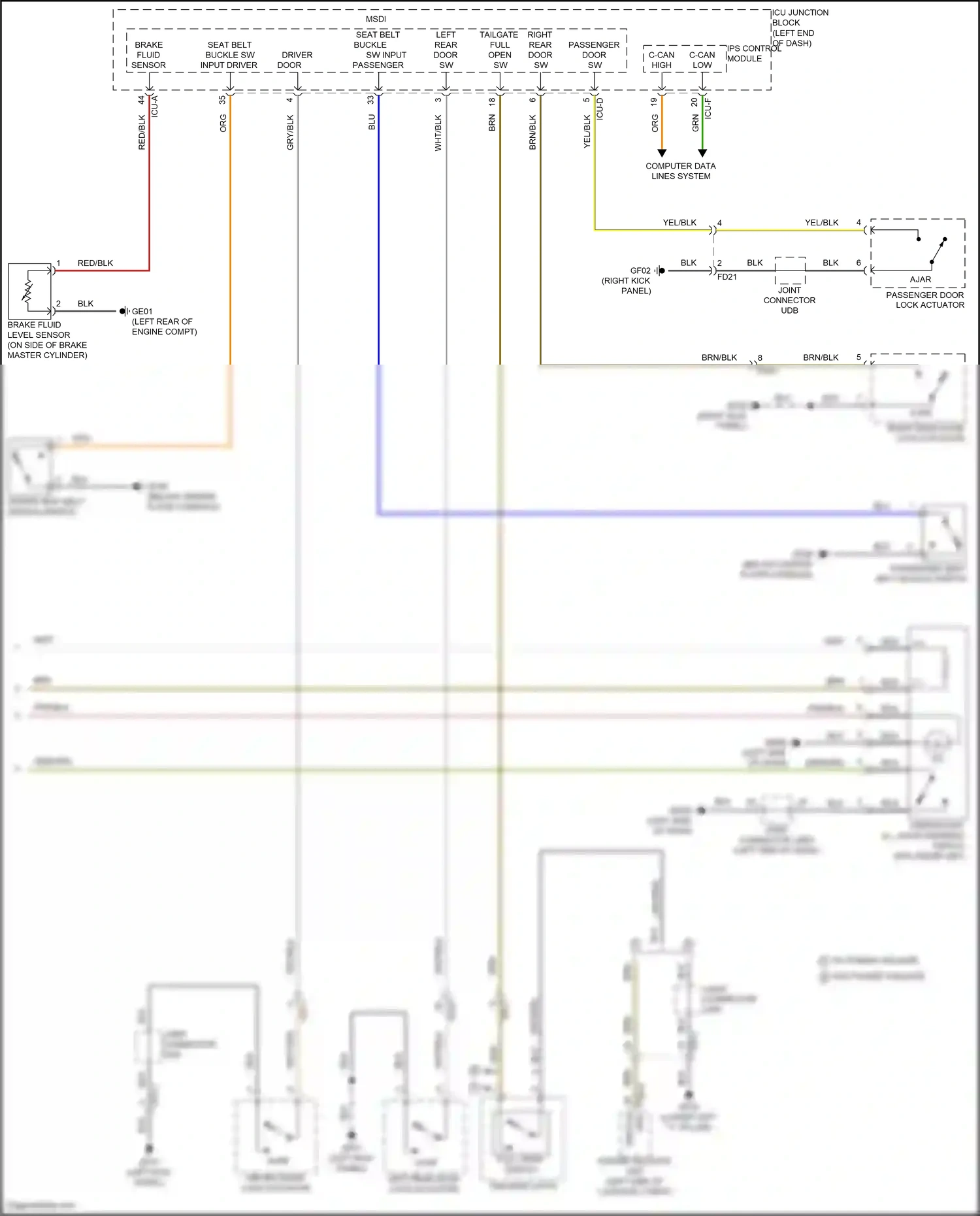 Wiring diagram computer data lines system for Hyundai Palisade I facelift (2022-2024) (62 of 104)