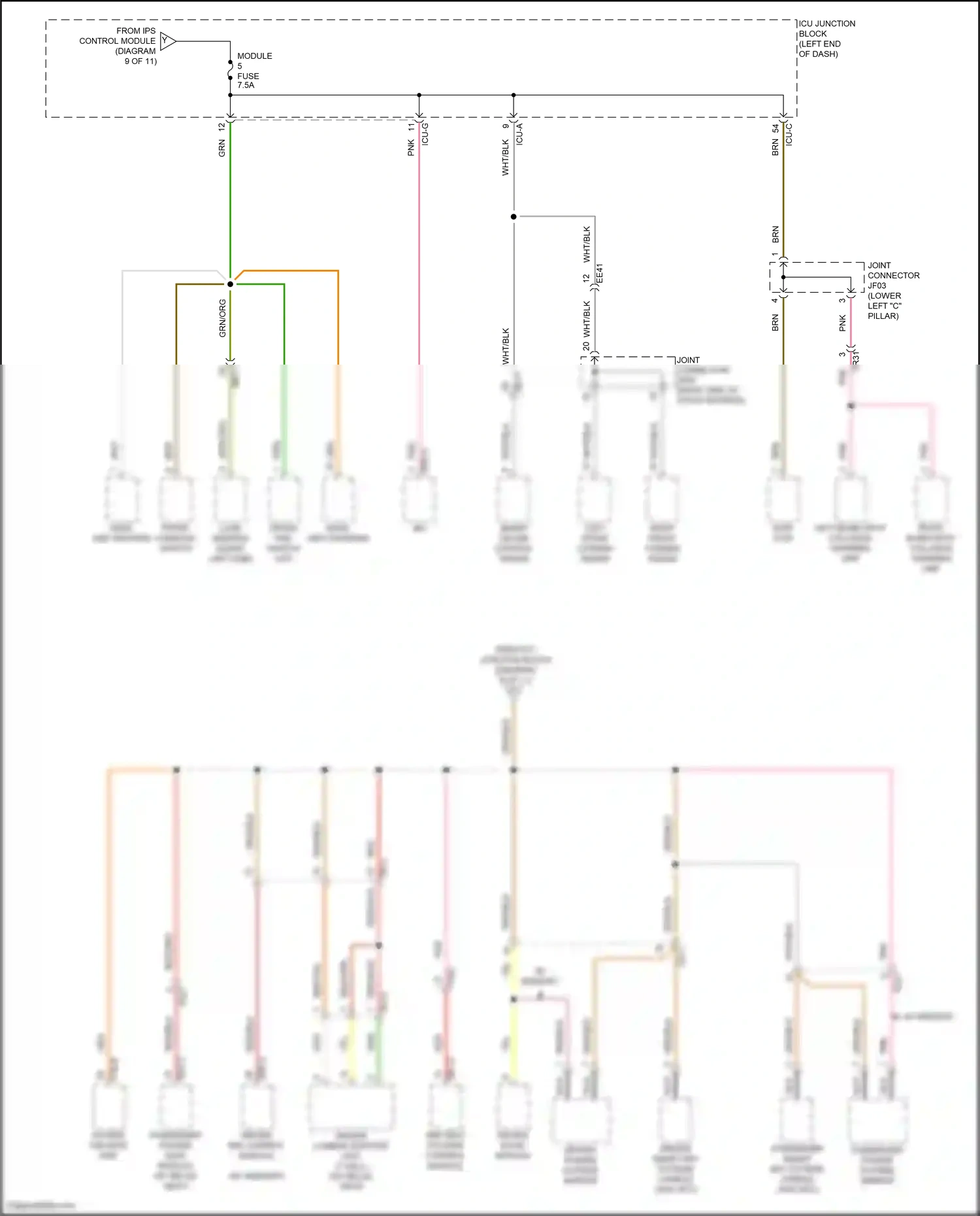 Wiring diagram driver ims control module for Hyundai Palisade I facelift (2022-2024) (3 of 5)