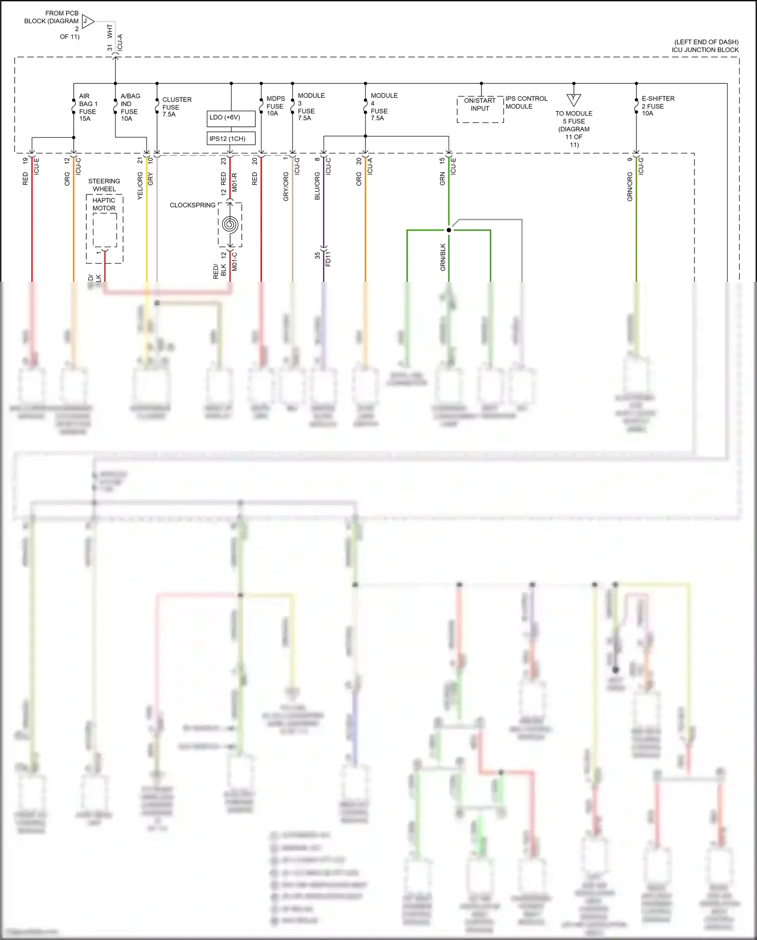 Wiring diagram driver ims control module for Hyundai Palisade I facelift (2022-2024) (5 of 5)