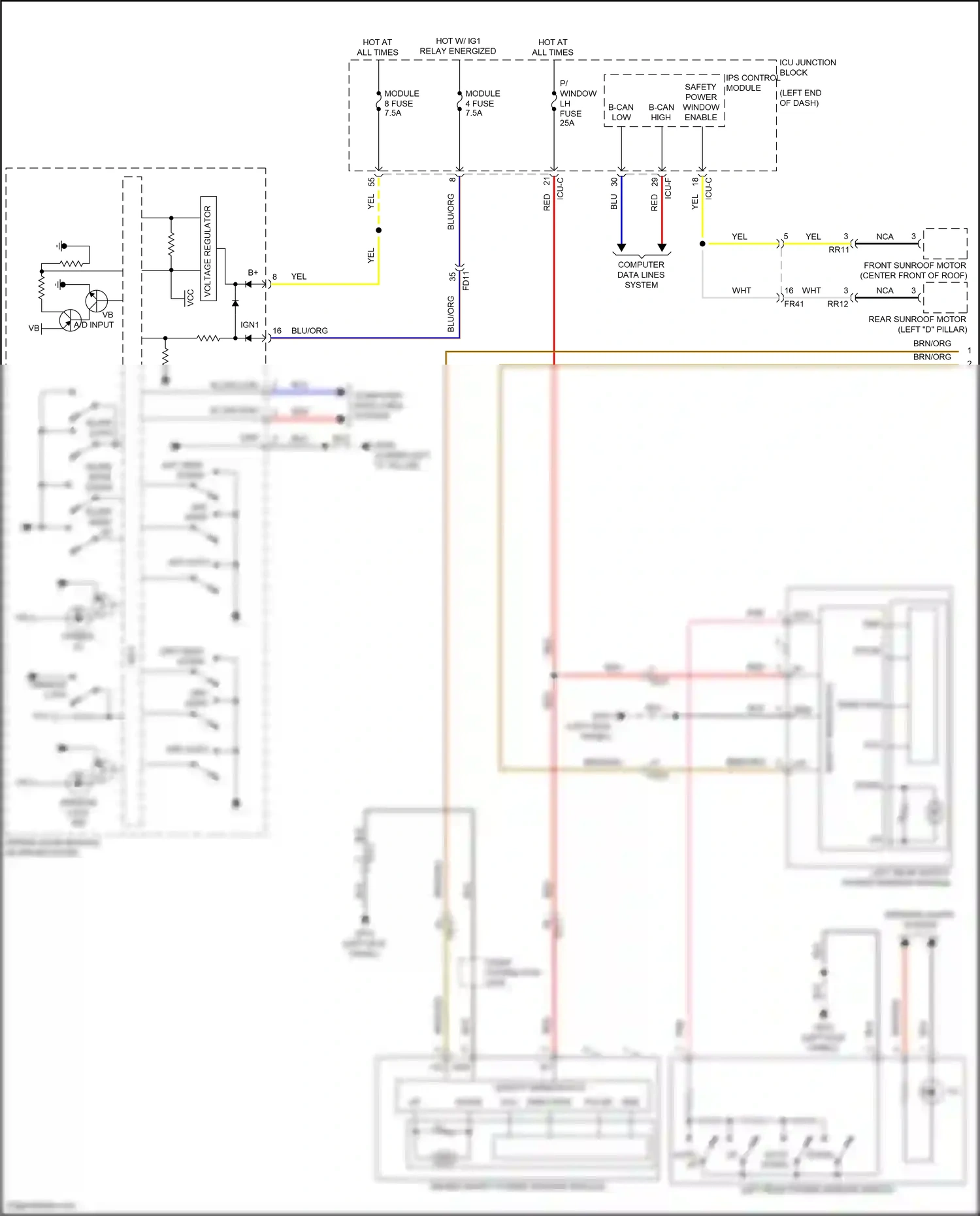 Wiring diagram ips control module for Hyundai Palisade I facelift (2022-2024) (10 of 39)