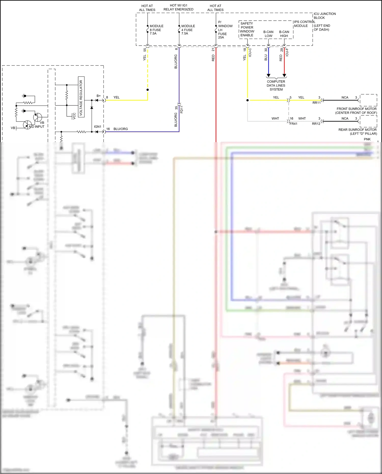 Wiring diagram ips control module for Hyundai Palisade I facelift (2022-2024) (9 of 39)
