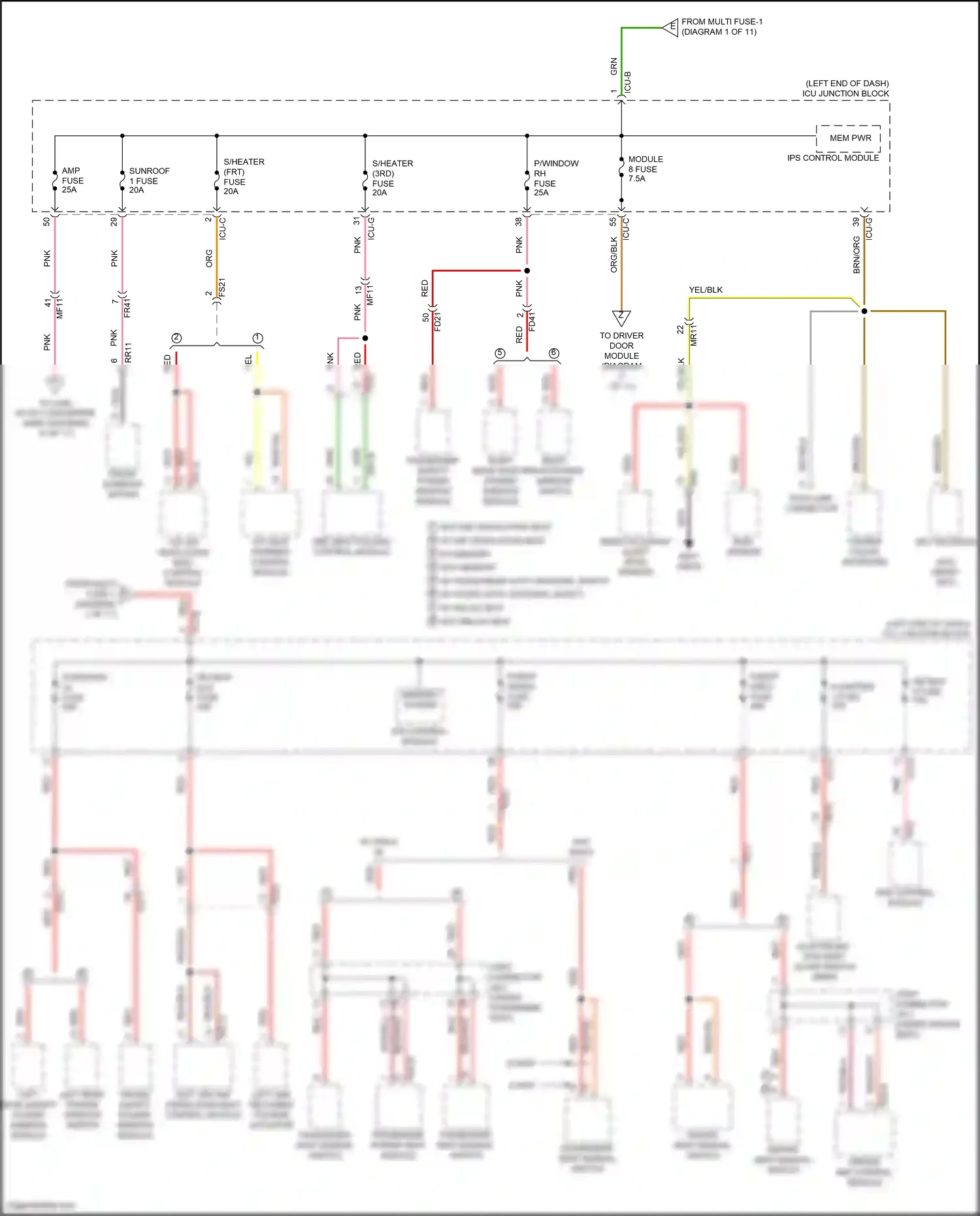 Wiring diagram ips control module for Hyundai Palisade I facelift (2022-2024) (30 of 39)