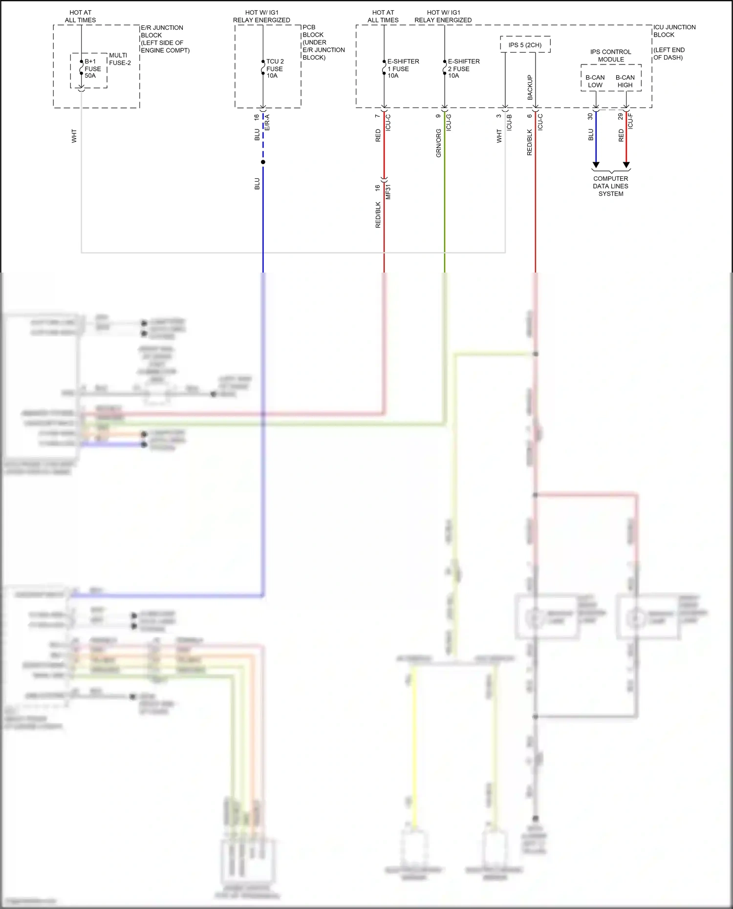 Wiring diagram on/start input for Hyundai Palisade I facelift (2022-2024) (31 of 40)