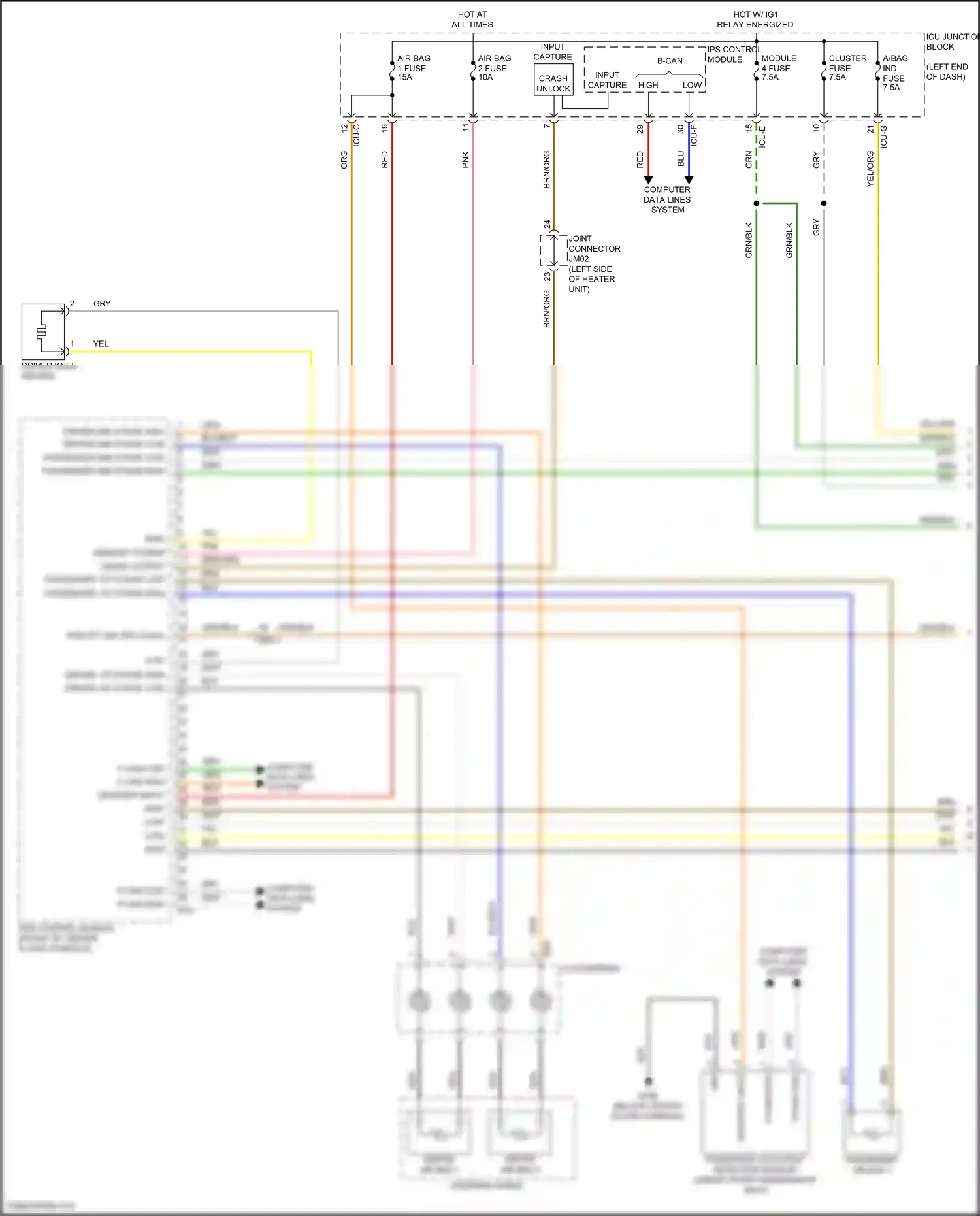 Wiring diagram on/start input for Hyundai Palisade I facelift (2022-2024) (40 of 40)