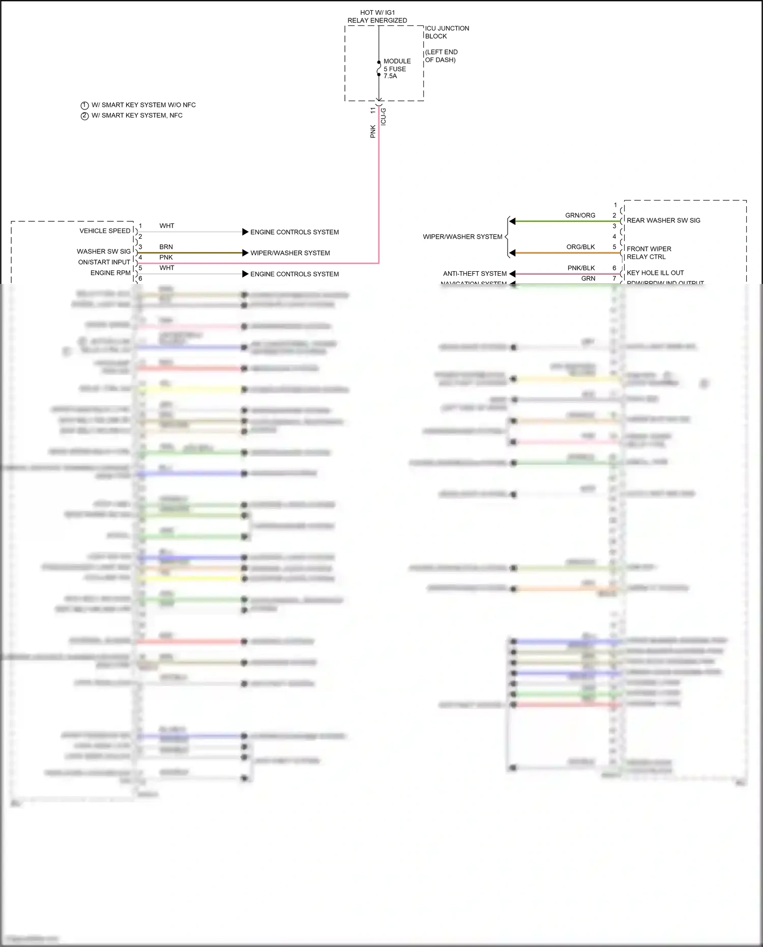 Wiring diagram on/start input for Hyundai Palisade I facelift (2022-2024) (37 of 40)
