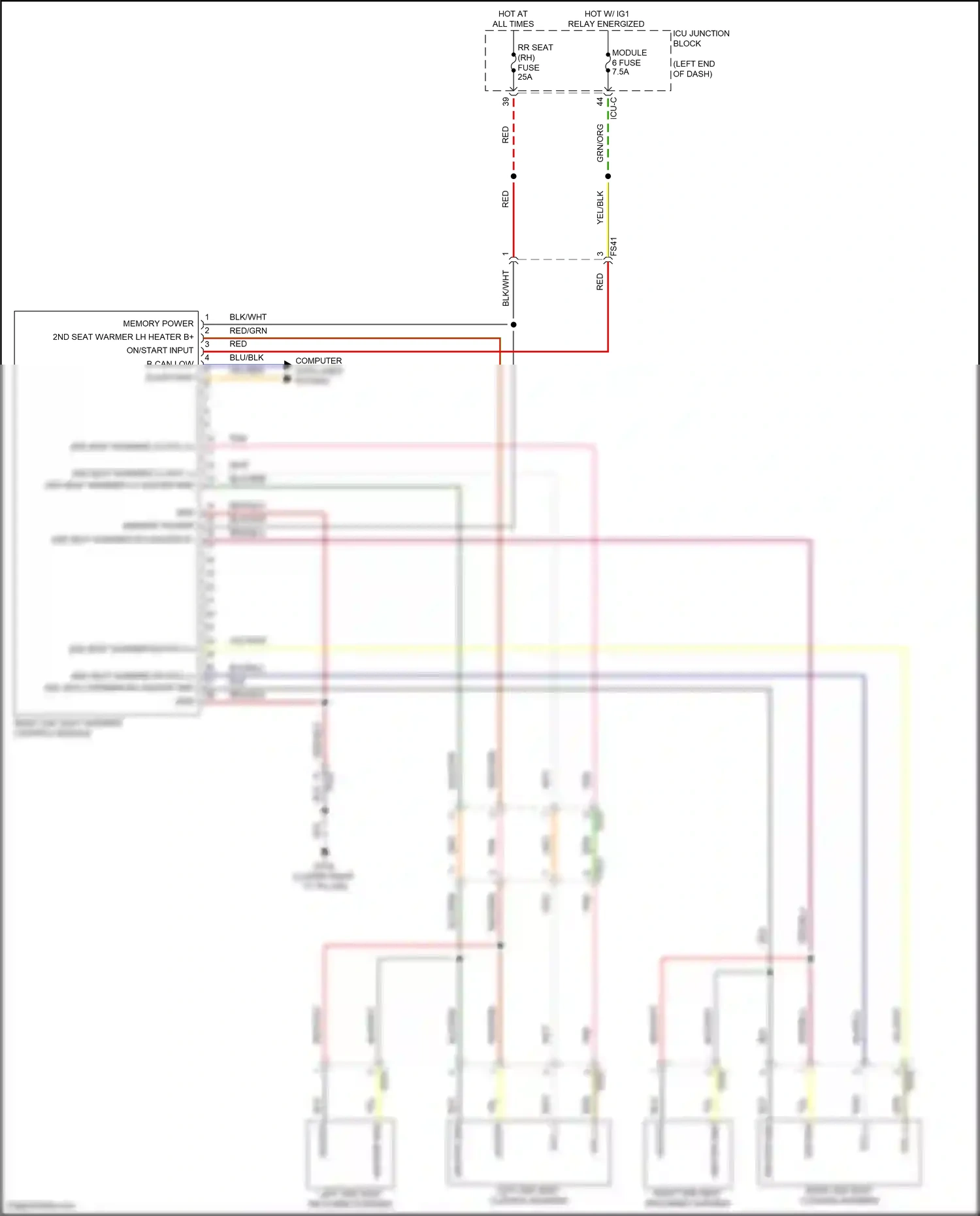 Wiring diagram on/start input for Hyundai Palisade I facelift (2022-2024) (7 of 40)