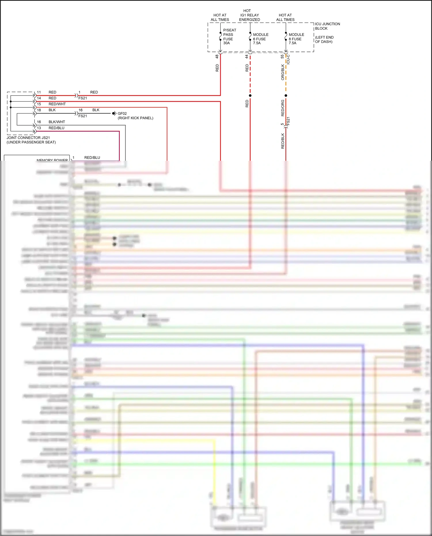 Wiring diagram return switch for Hyundai Palisade I facelift (2022-2024) (1 of 2)