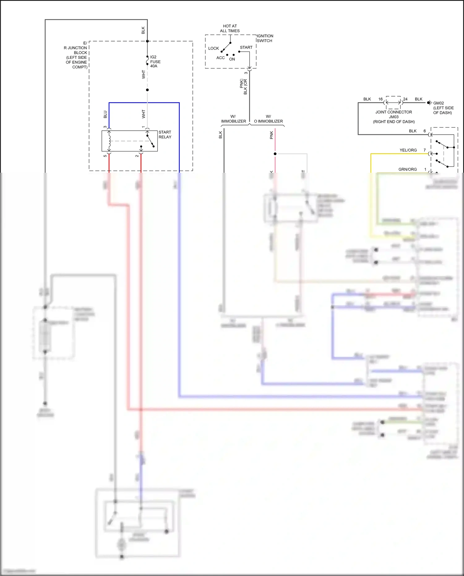 Wiring diagram start/stop button switch for Hyundai Palisade I facelift (2022-2024) (5 of 5)