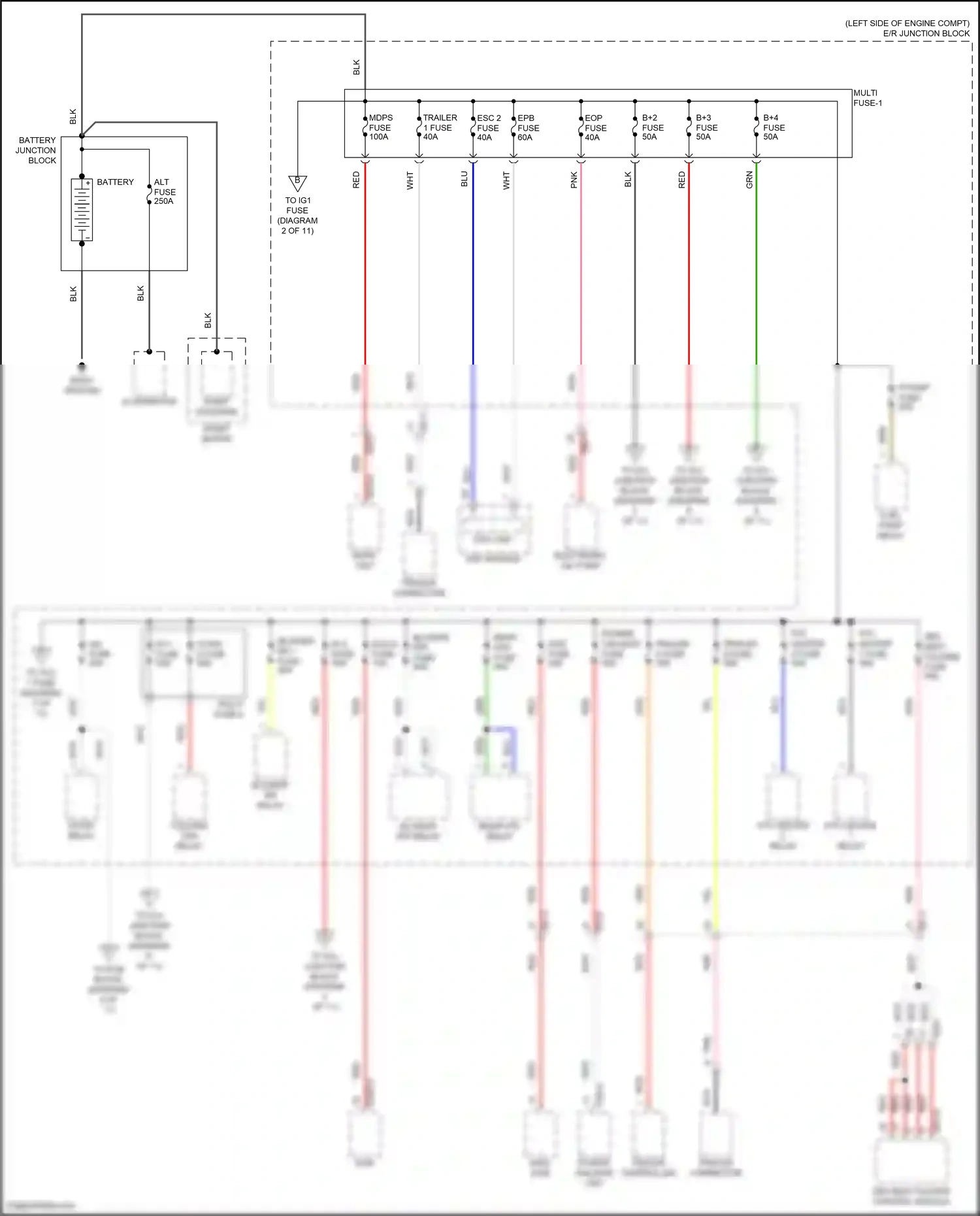 Wiring diagram trailer controller for Hyundai Palisade I facelift (2022-2024) (3 of 3)