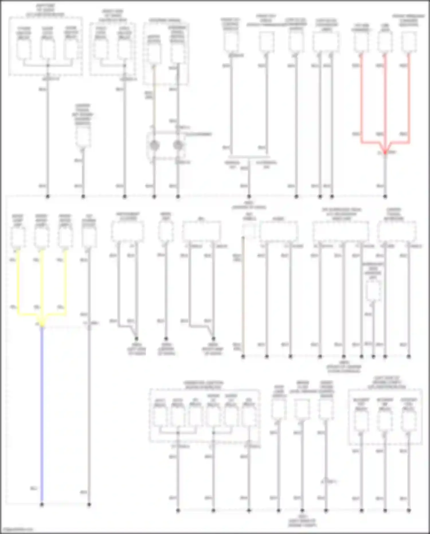Palisade Hyundai I (2018-2022): Ground distribution circuit (1 of 7)