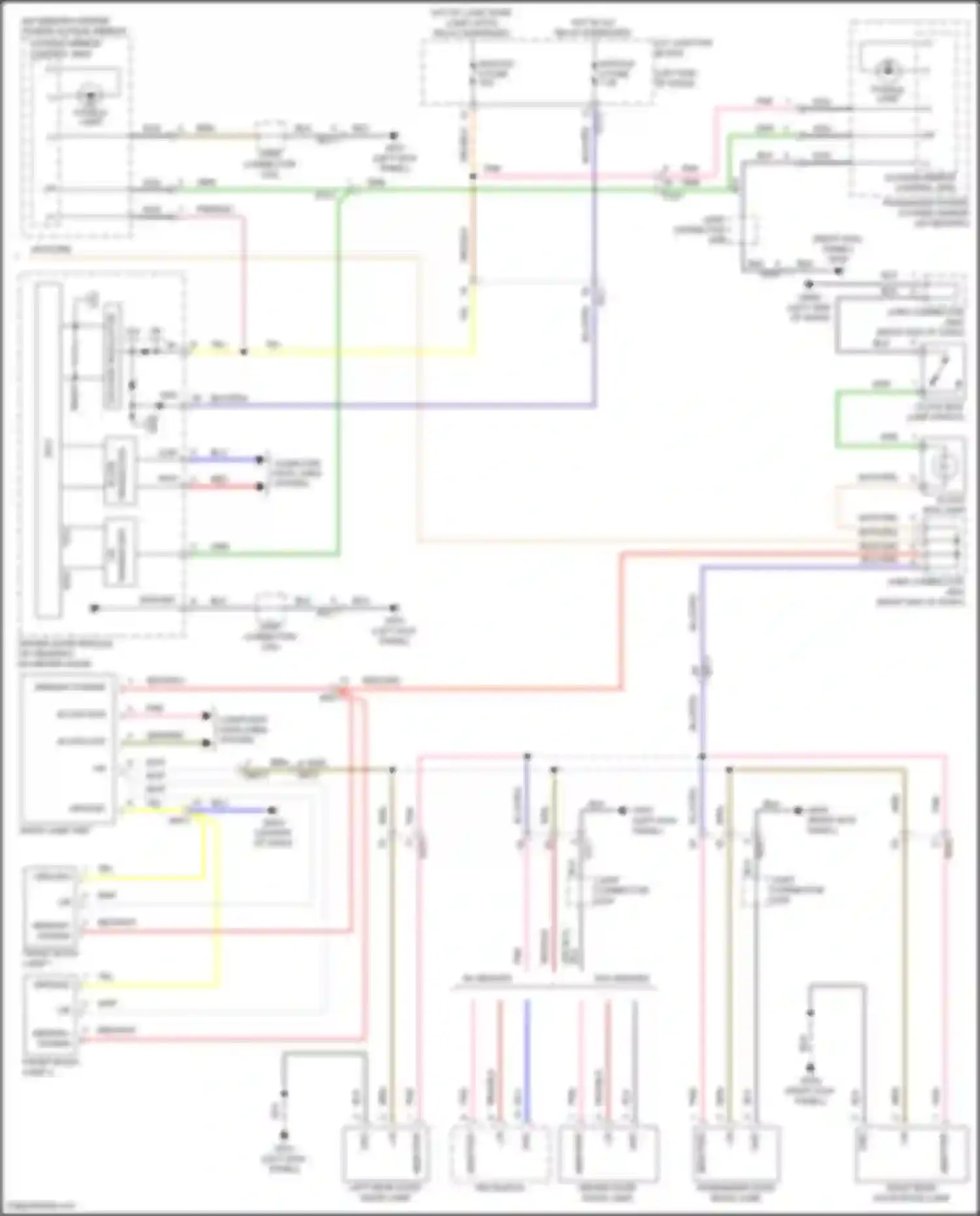 Palisade Hyundai I (2018-2022): Courtesy lamps circuit (2 of 3)