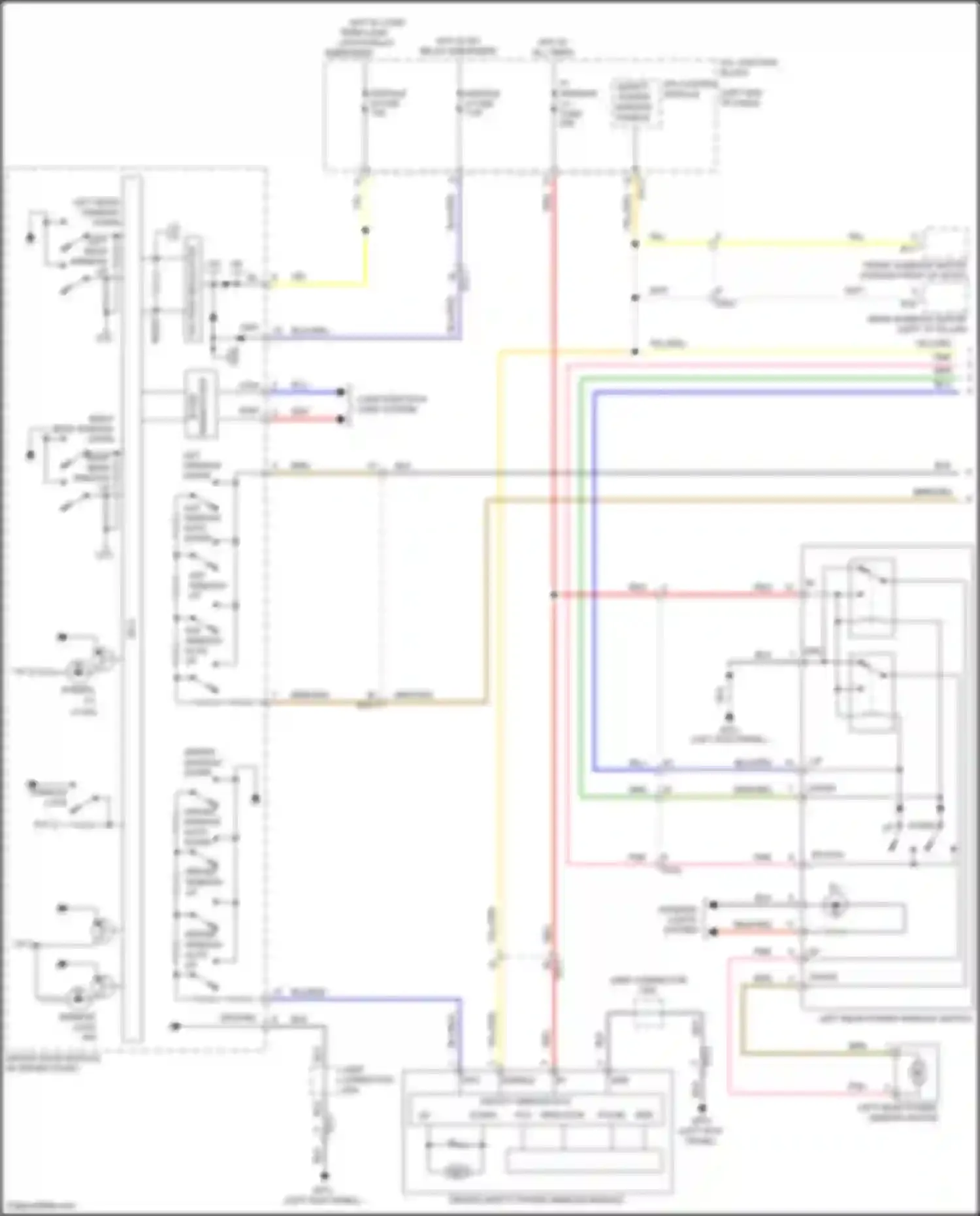 Palisade Hyundai I (2018-2022): Power windows circuit (1 of 2)