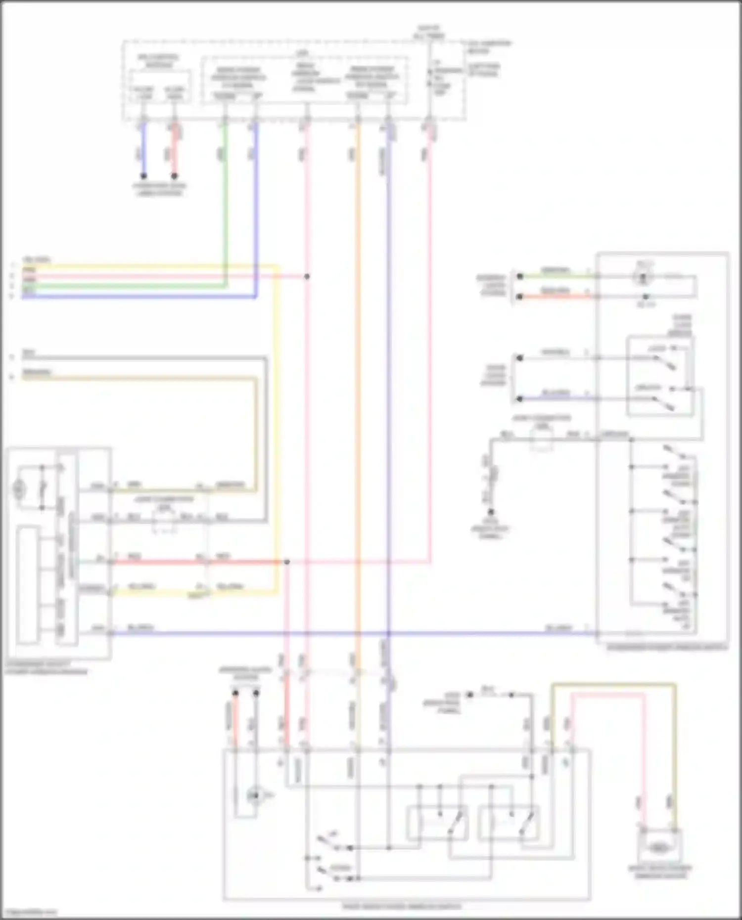 Palisade Hyundai I (2018-2022): Power windows circuit (2 of 2)