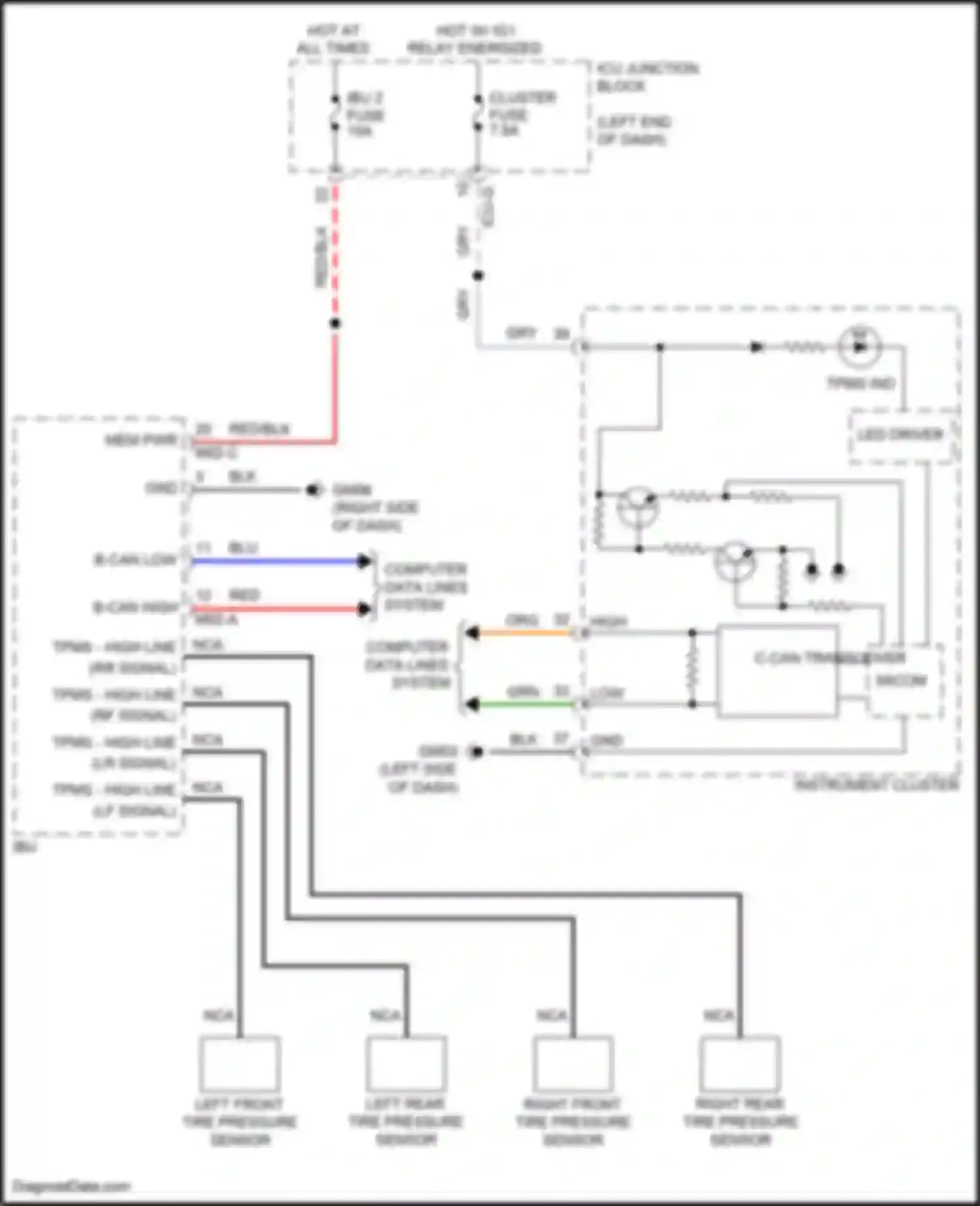 Palisade Hyundai I (2018-2022): Tire pressure monitoring circuit
