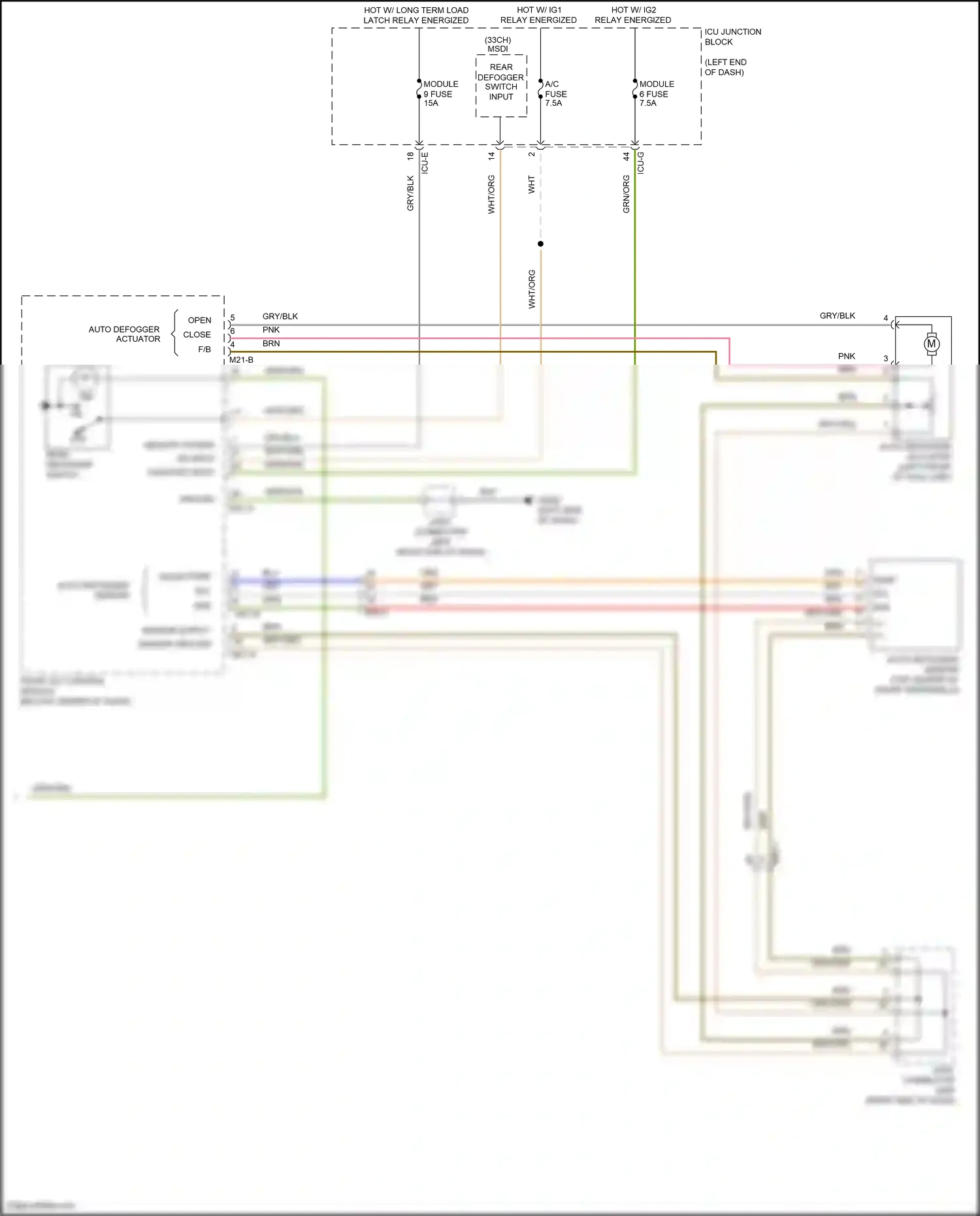 Wiring diagram auto defogger sensor for Hyundai Palisade I (2018-2022) (1 of 1)