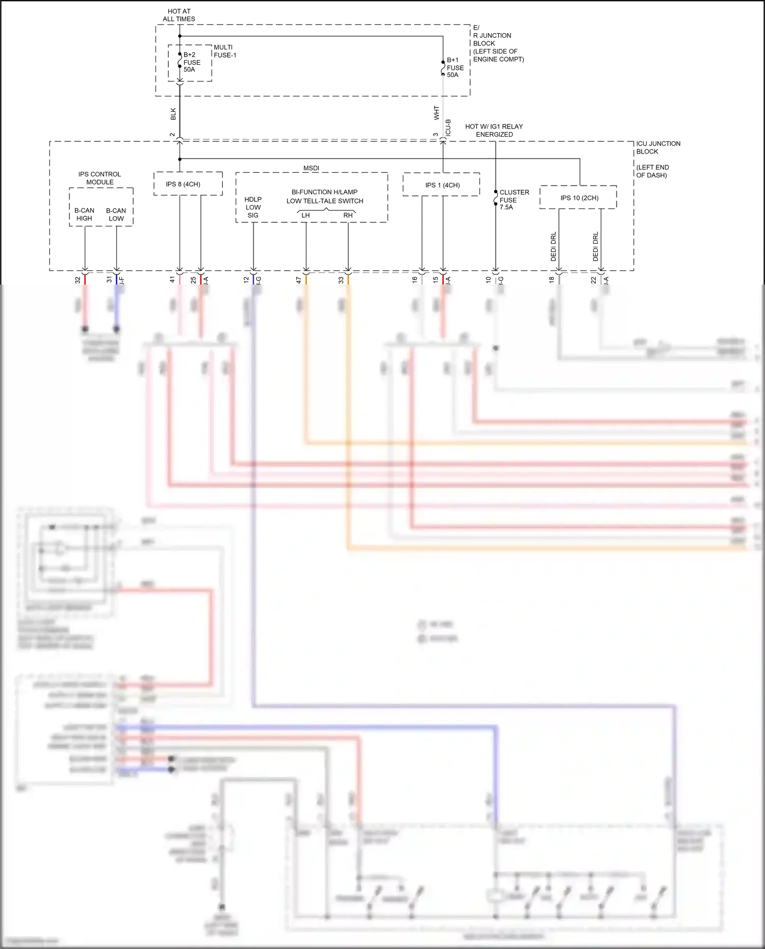Wiring diagram auto light sensor for Hyundai Palisade I (2018-2022) (1 of 1)