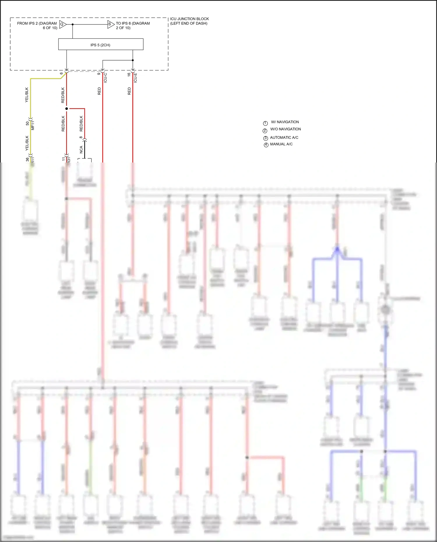Wiring diagram automatic a/c for Hyundai Palisade I (2018-2022) (9 of 10)