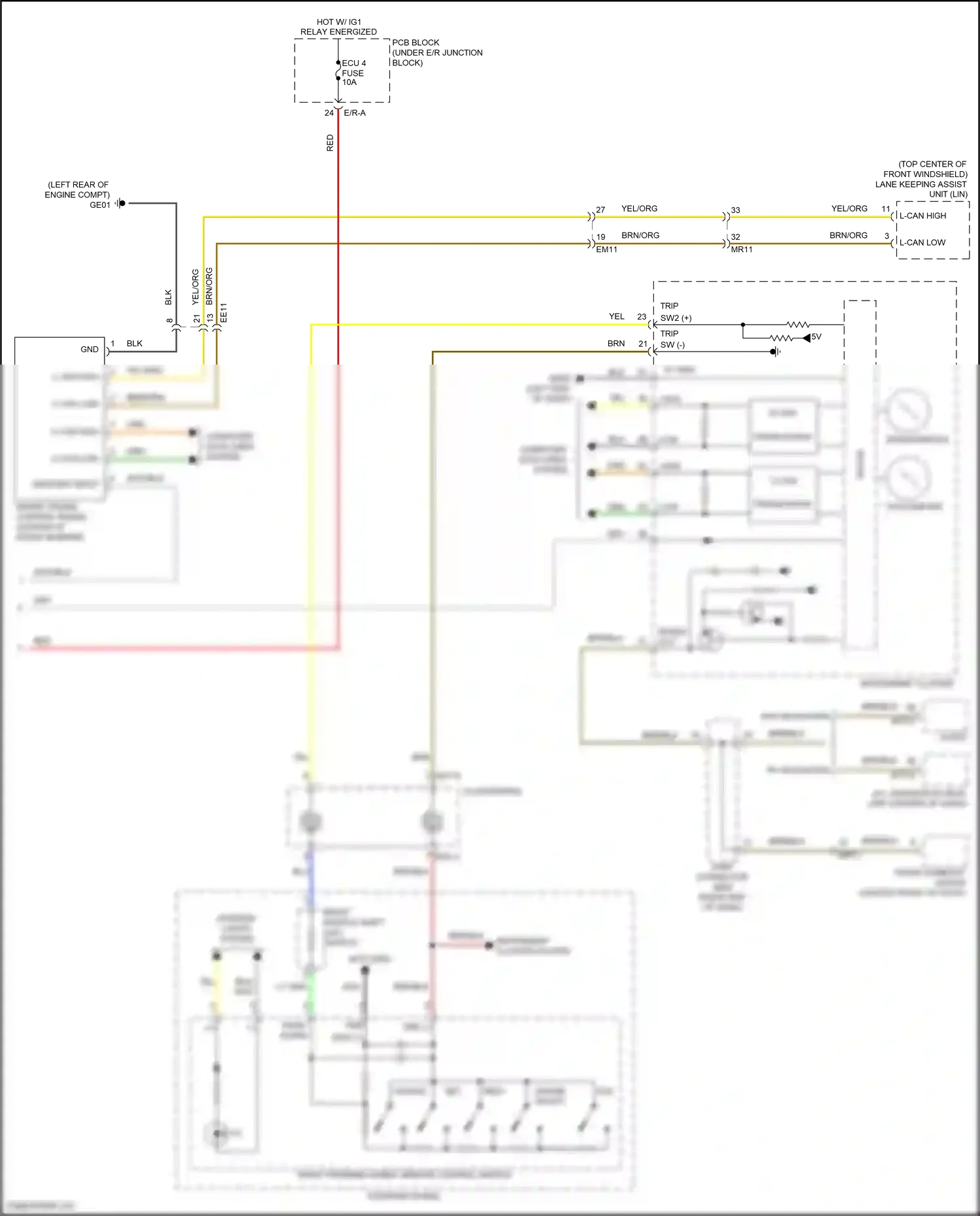 Wiring diagram computer data lines system for Hyundai Palisade I (2018-2022) (33 of 81)
