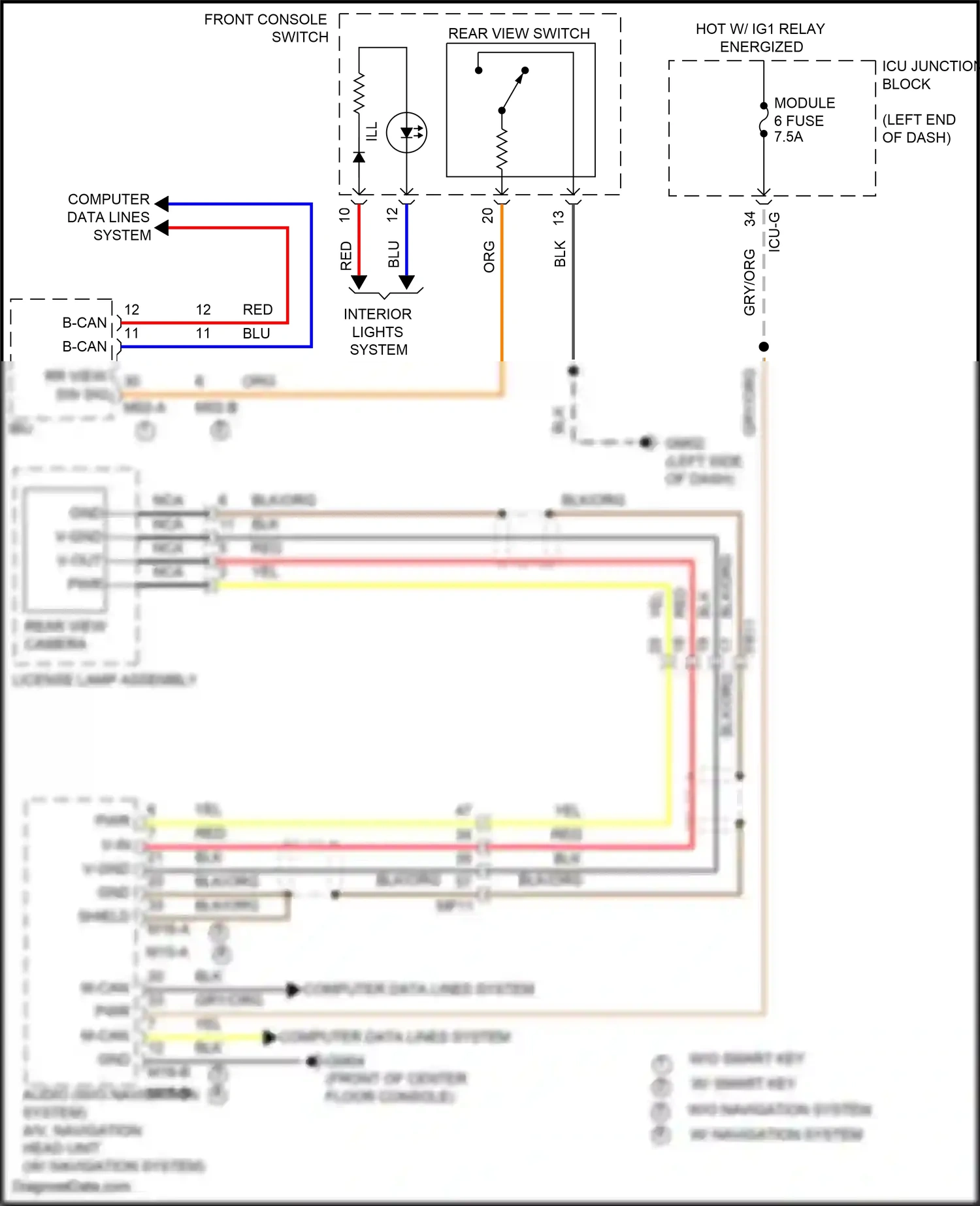 Wiring diagram computer data lines system for Hyundai Palisade I (2018-2022) (68 of 81)