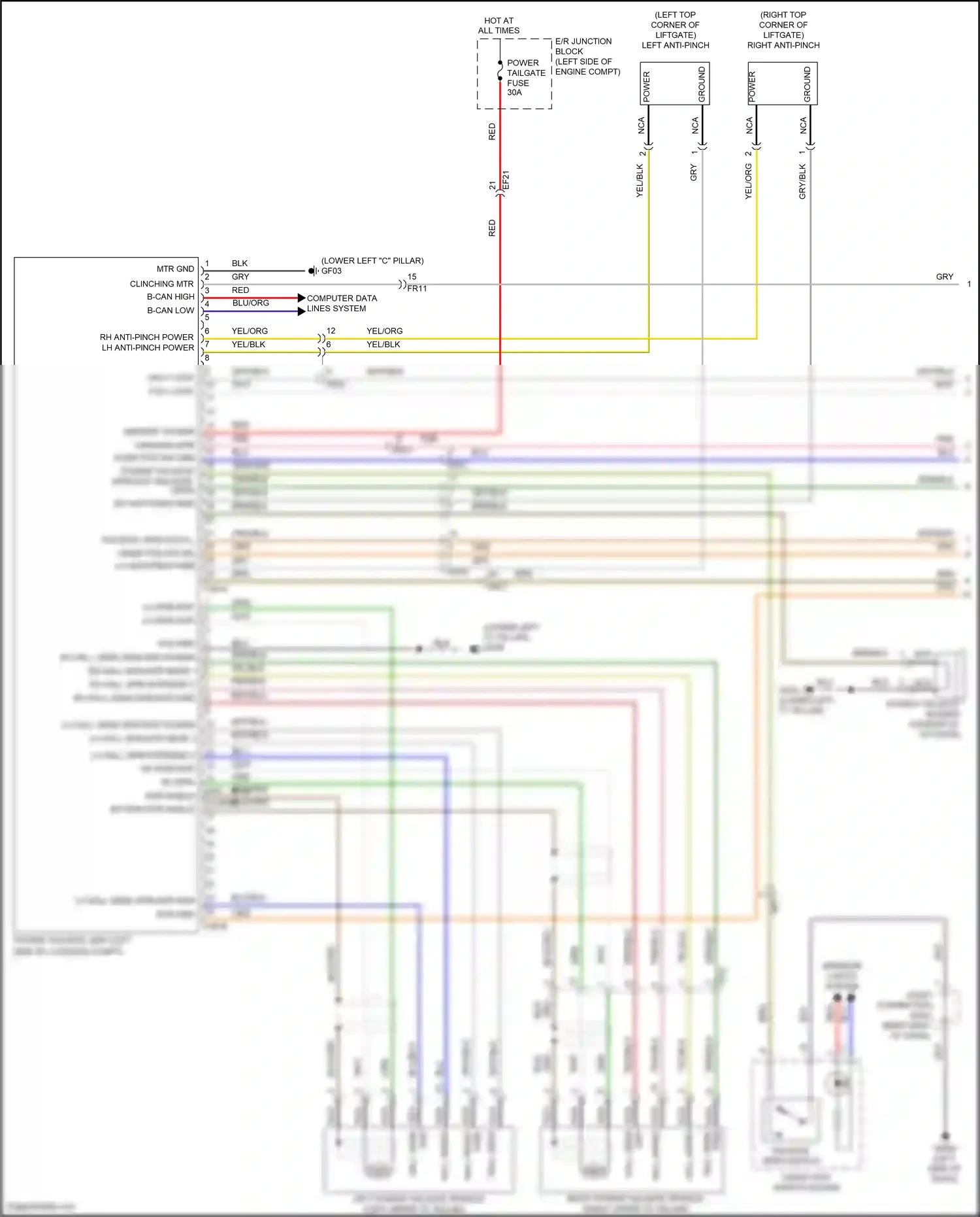 Wiring diagram computer data lines system for Hyundai Palisade I (2018-2022) (76 of 81)