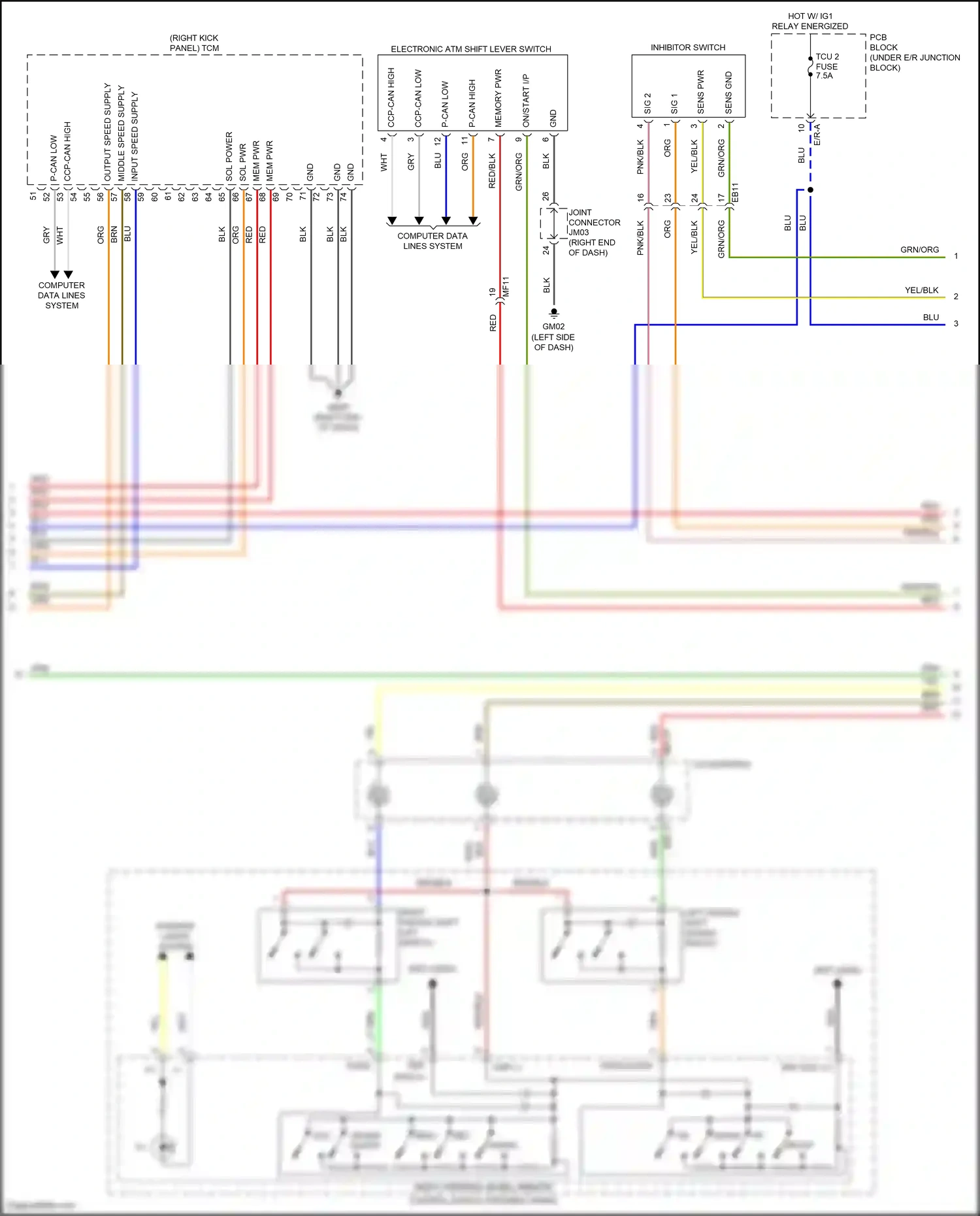 Wiring diagram computer data lines system for Hyundai Palisade I (2018-2022) (22 of 81)