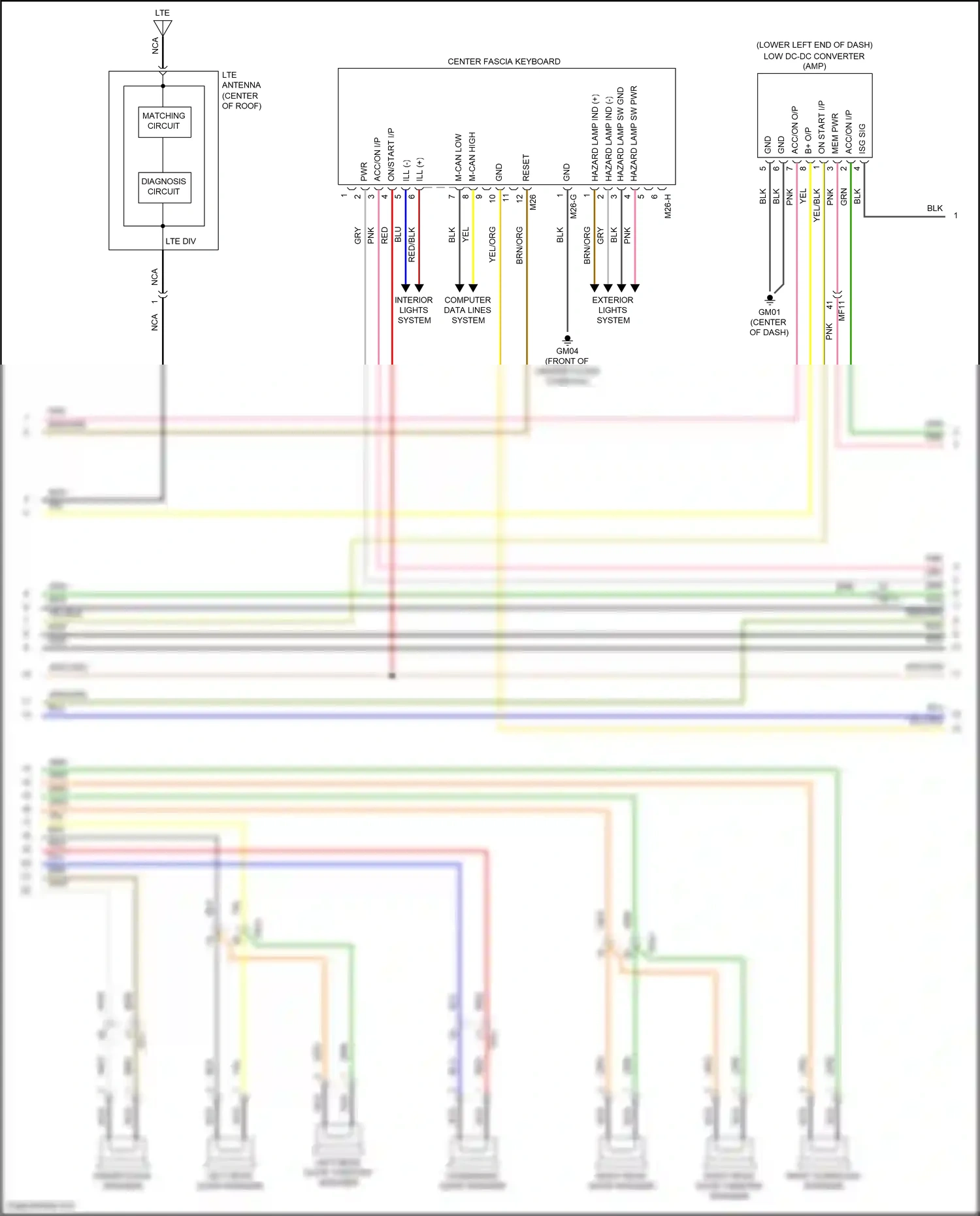 Wiring diagram computer data lines system for Hyundai Palisade I (2018-2022) (9 of 81)