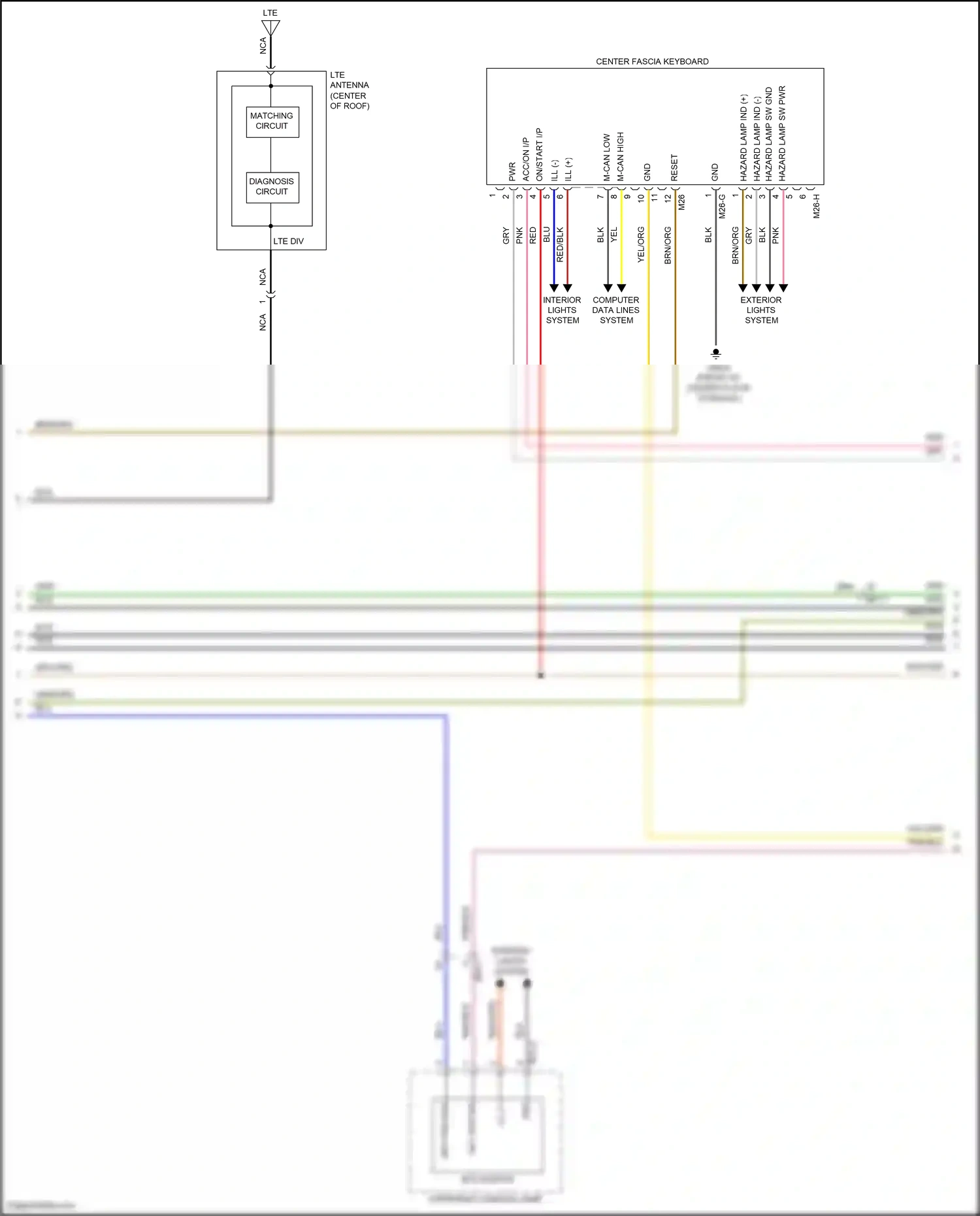 Wiring diagram computer data lines system for Hyundai Palisade I (2018-2022) (15 of 81)