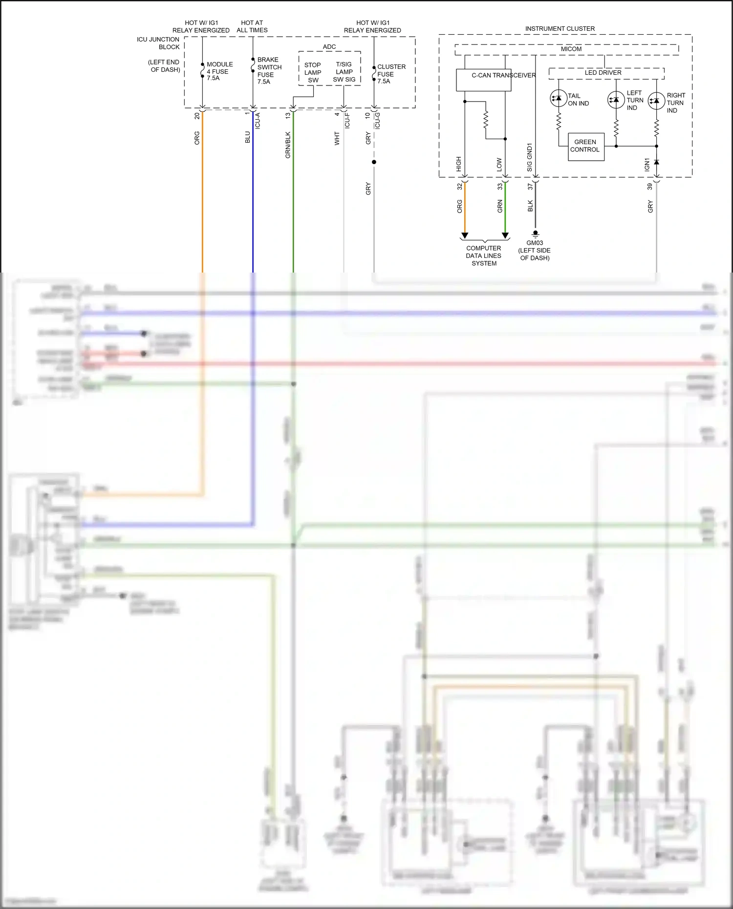 Wiring diagram computer data lines system for Hyundai Palisade I (2018-2022) (27 of 81)