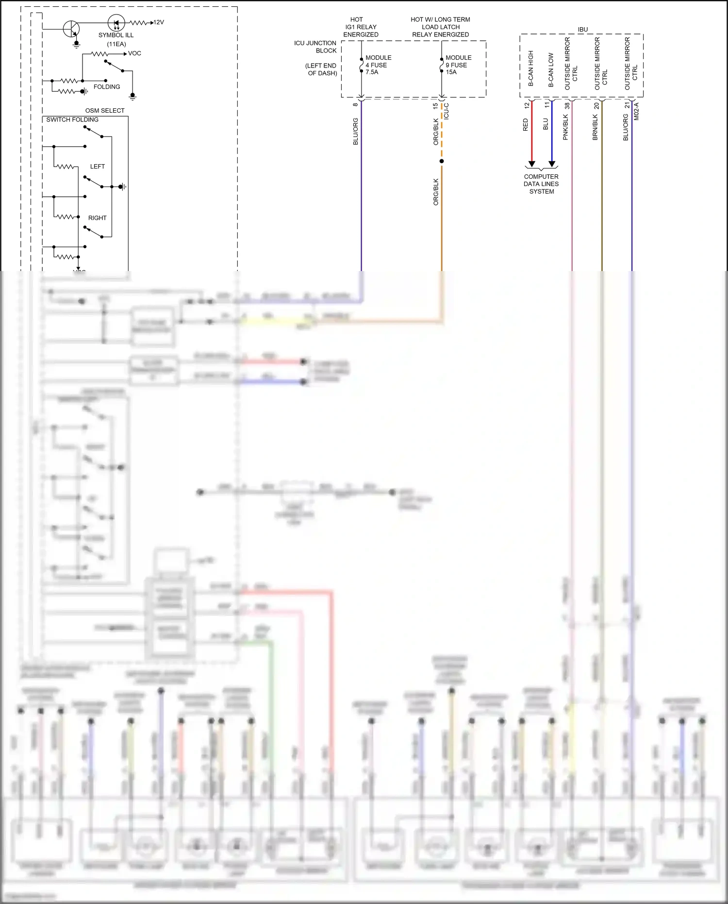 Wiring diagram computer data lines system for Hyundai Palisade I (2018-2022) (29 of 81)