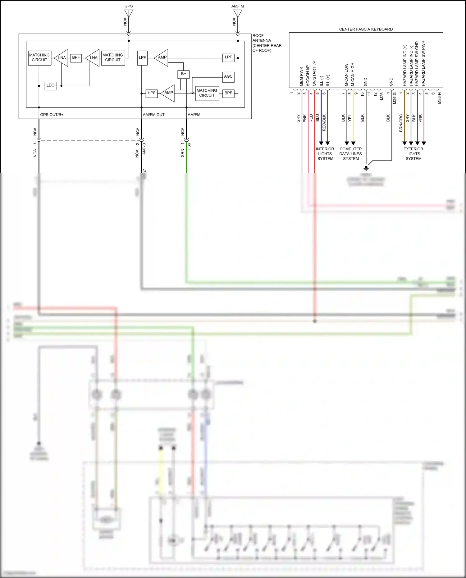 Wiring diagram computer data lines system for Hyundai Palisade I (2018-2022) (17 of 81)