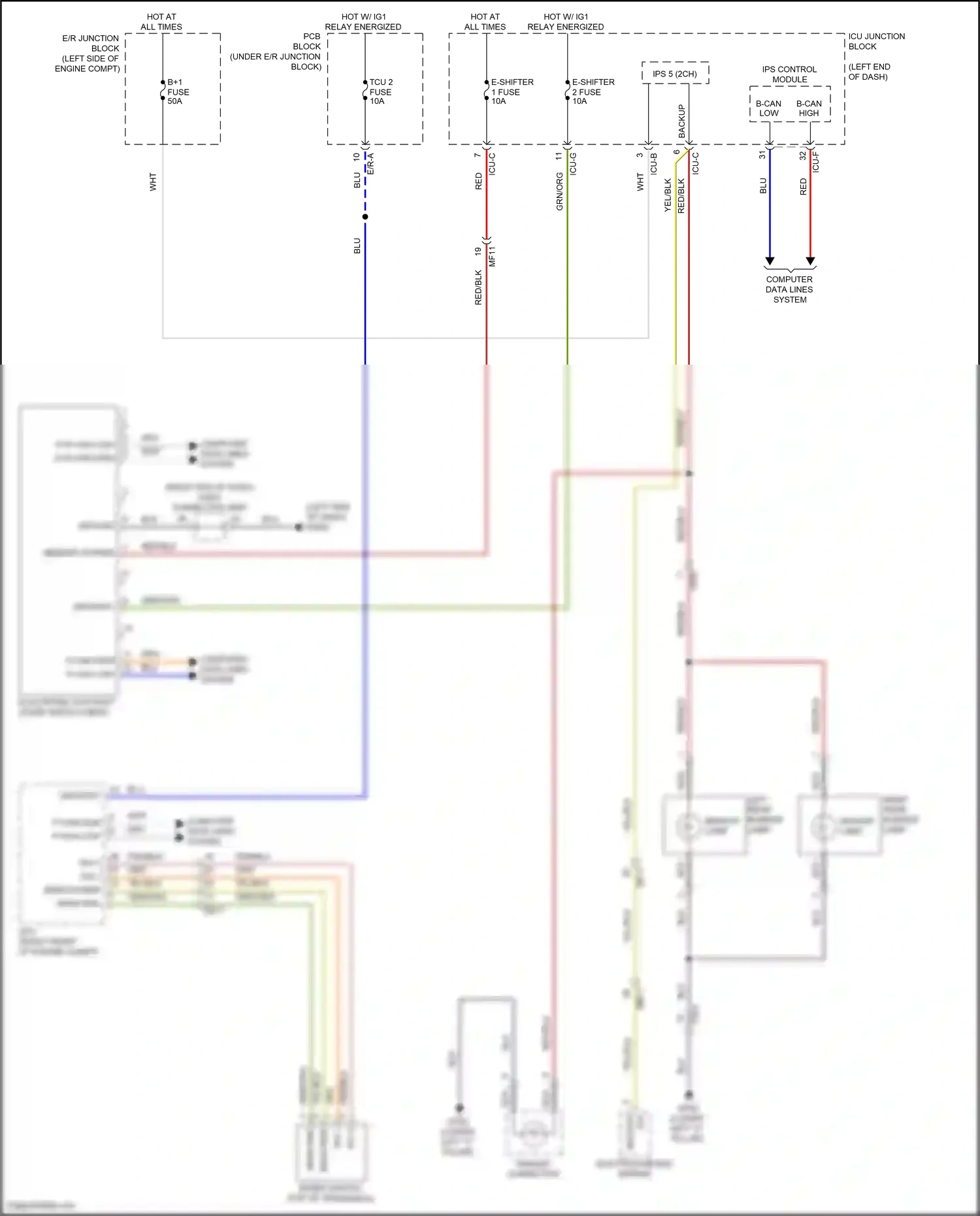 Wiring diagram computer data lines system for Hyundai Palisade I (2018-2022) (11 of 81)