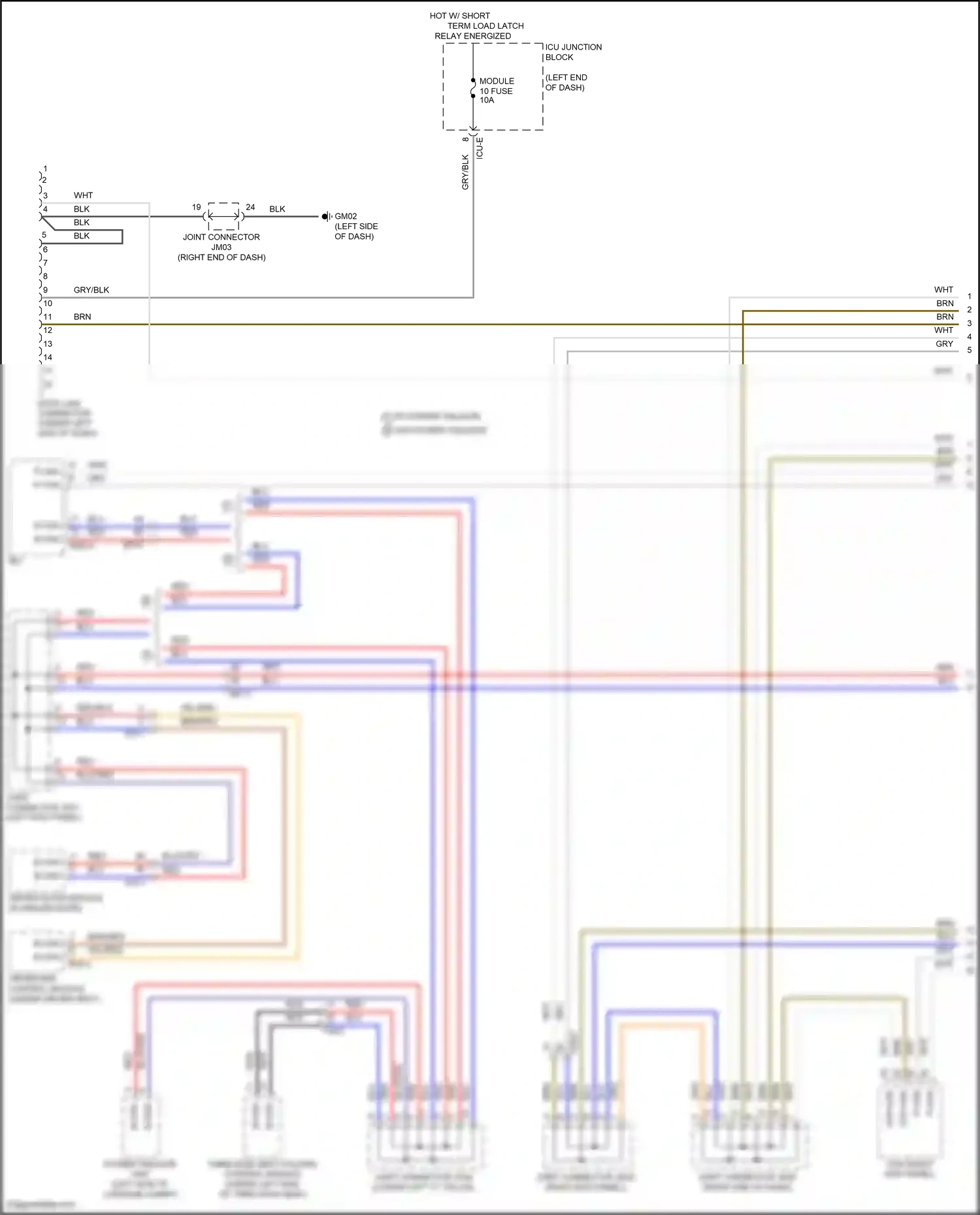 Wiring diagram driver ims control module for Hyundai Palisade I (2018-2022) (1 of 4)