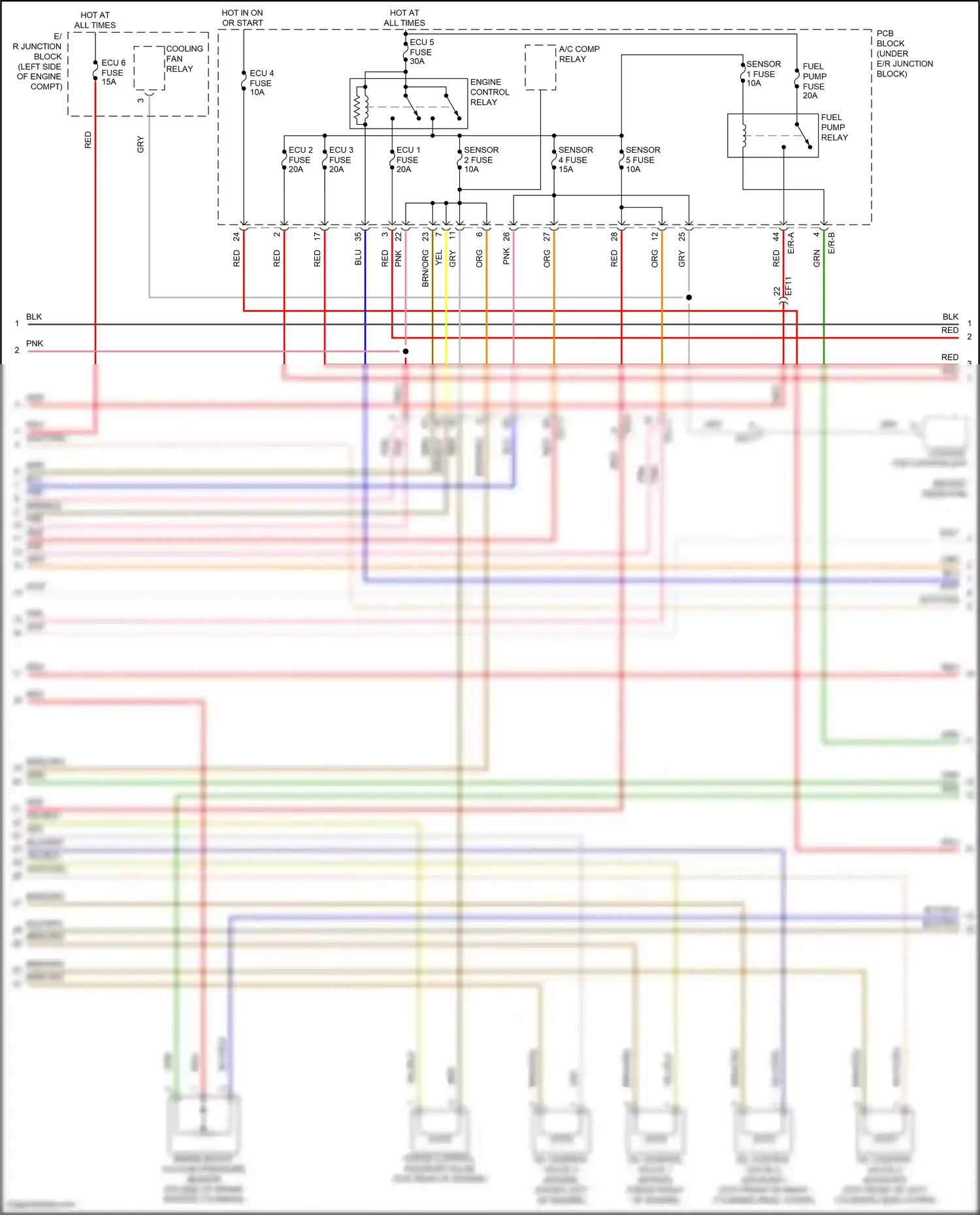 Wiring diagram engine control relay for Hyundai Palisade I (2018-2022) (4 of 4)