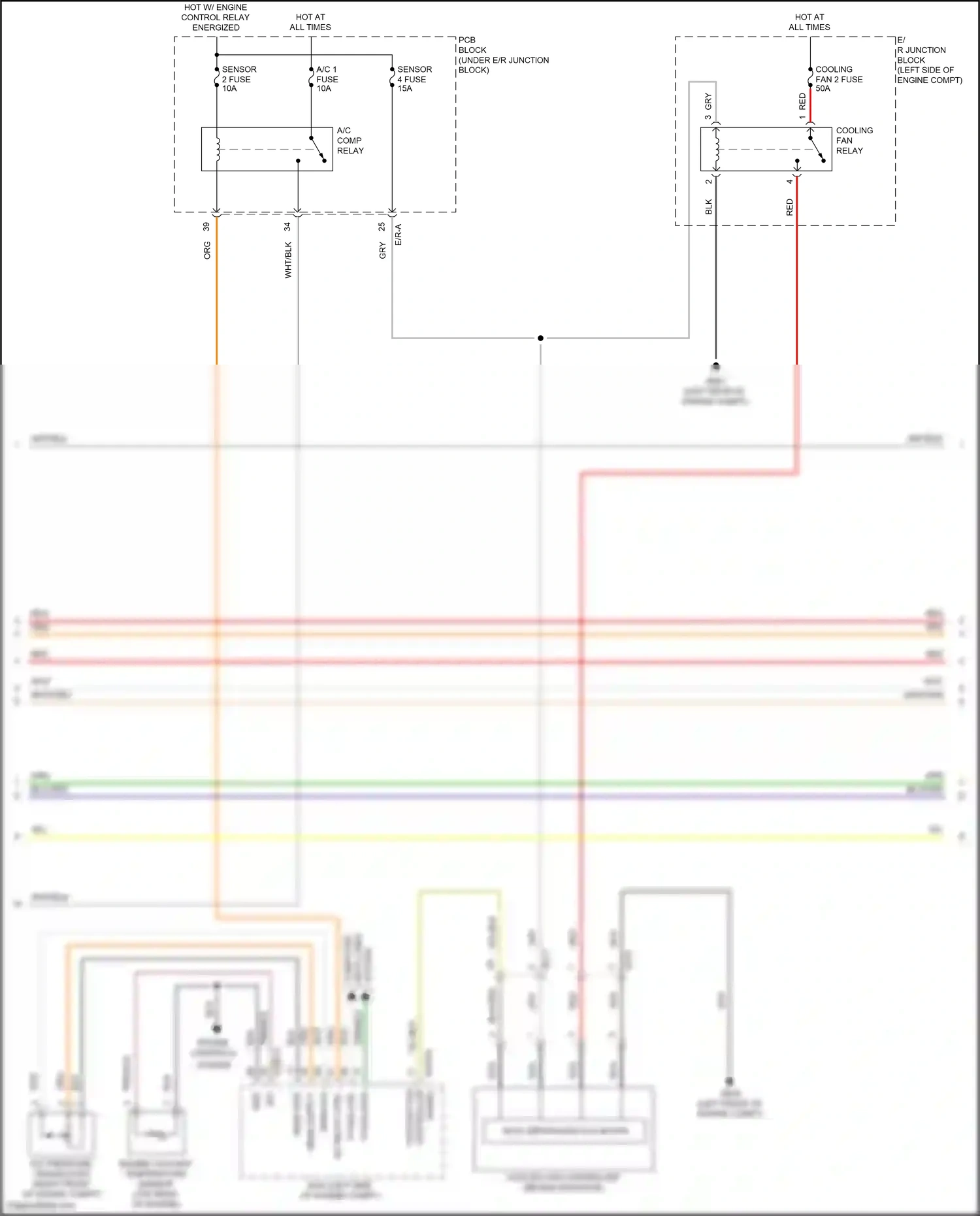 Wiring diagram engine controls system for Hyundai Palisade I (2018-2022) (1 of 4)