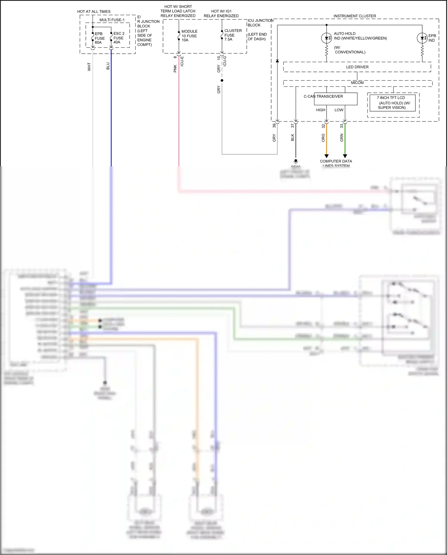 Wiring diagram esc module for Hyundai Palisade I (2018-2022) (3 of 8)