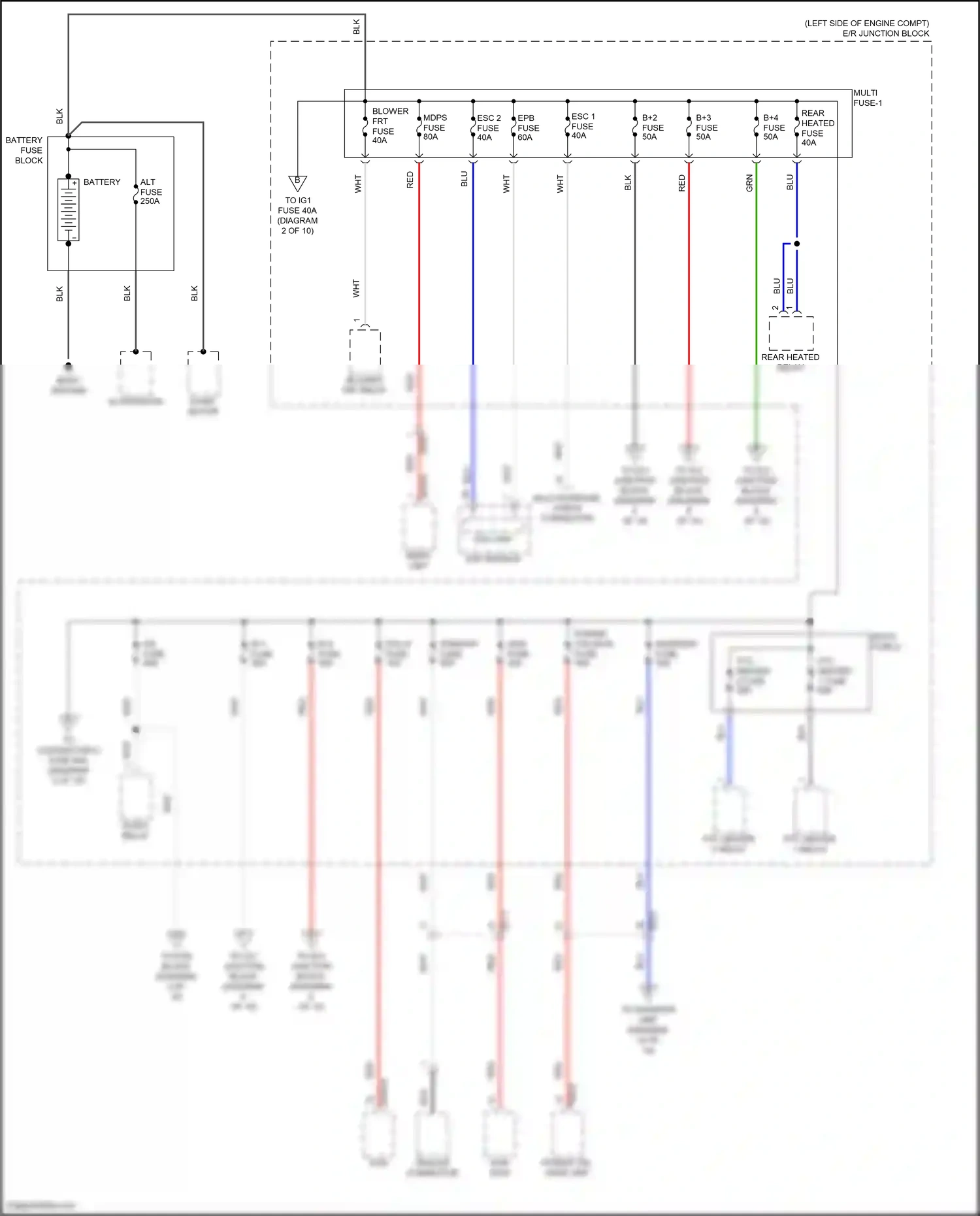 Wiring diagram esc module for Hyundai Palisade I (2018-2022) (7 of 8)