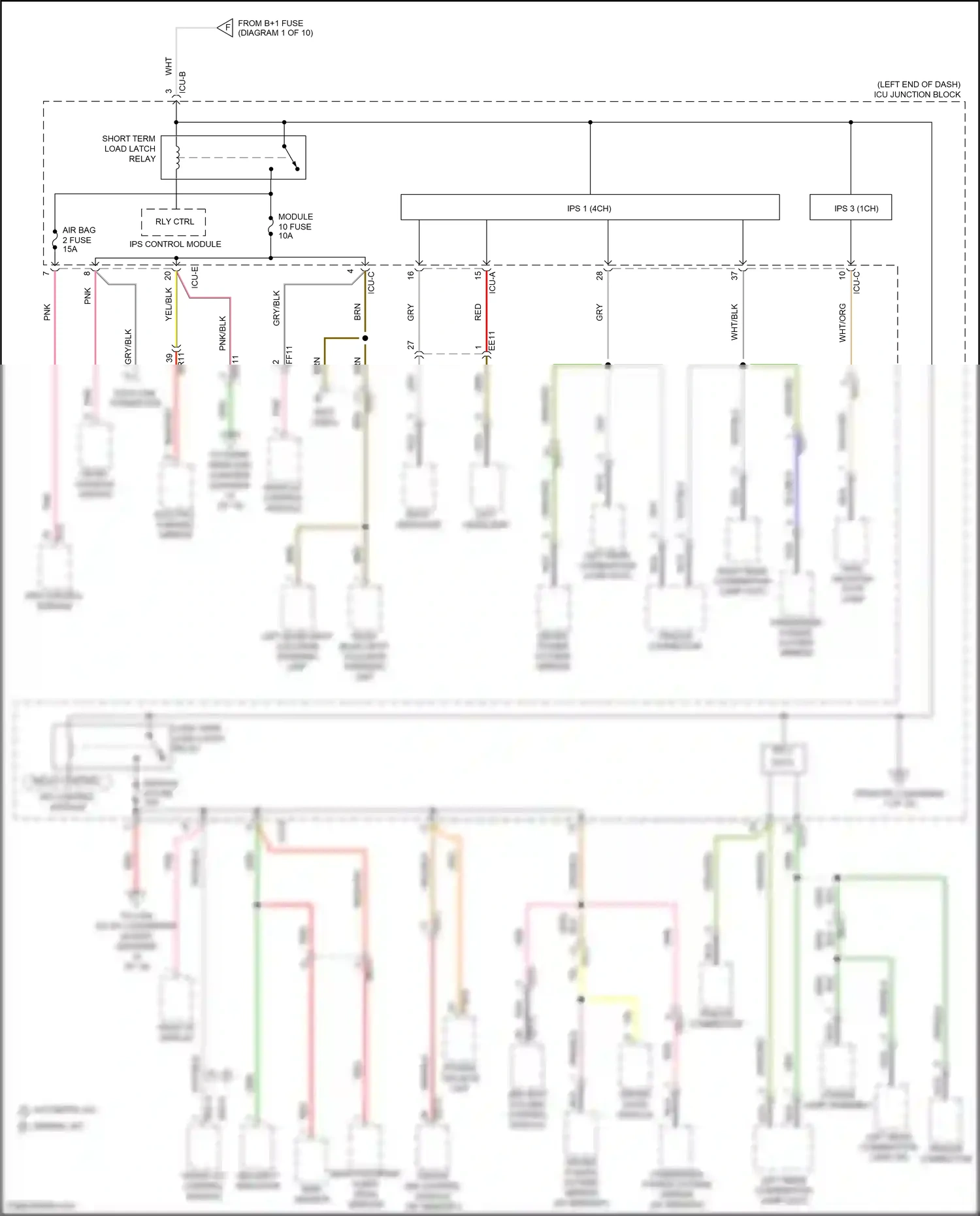 Wiring diagram front a/c control module for Hyundai Palisade I (2018-2022) (9 of 11)
