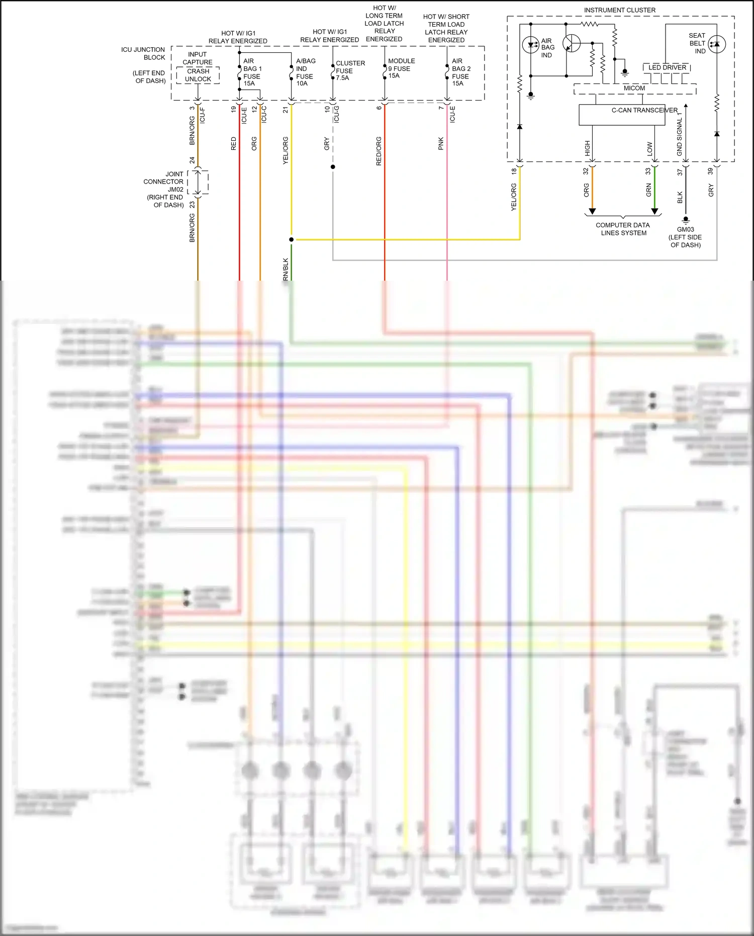 Wiring diagram input capture for Hyundai Palisade I (2018-2022) (2 of 2)