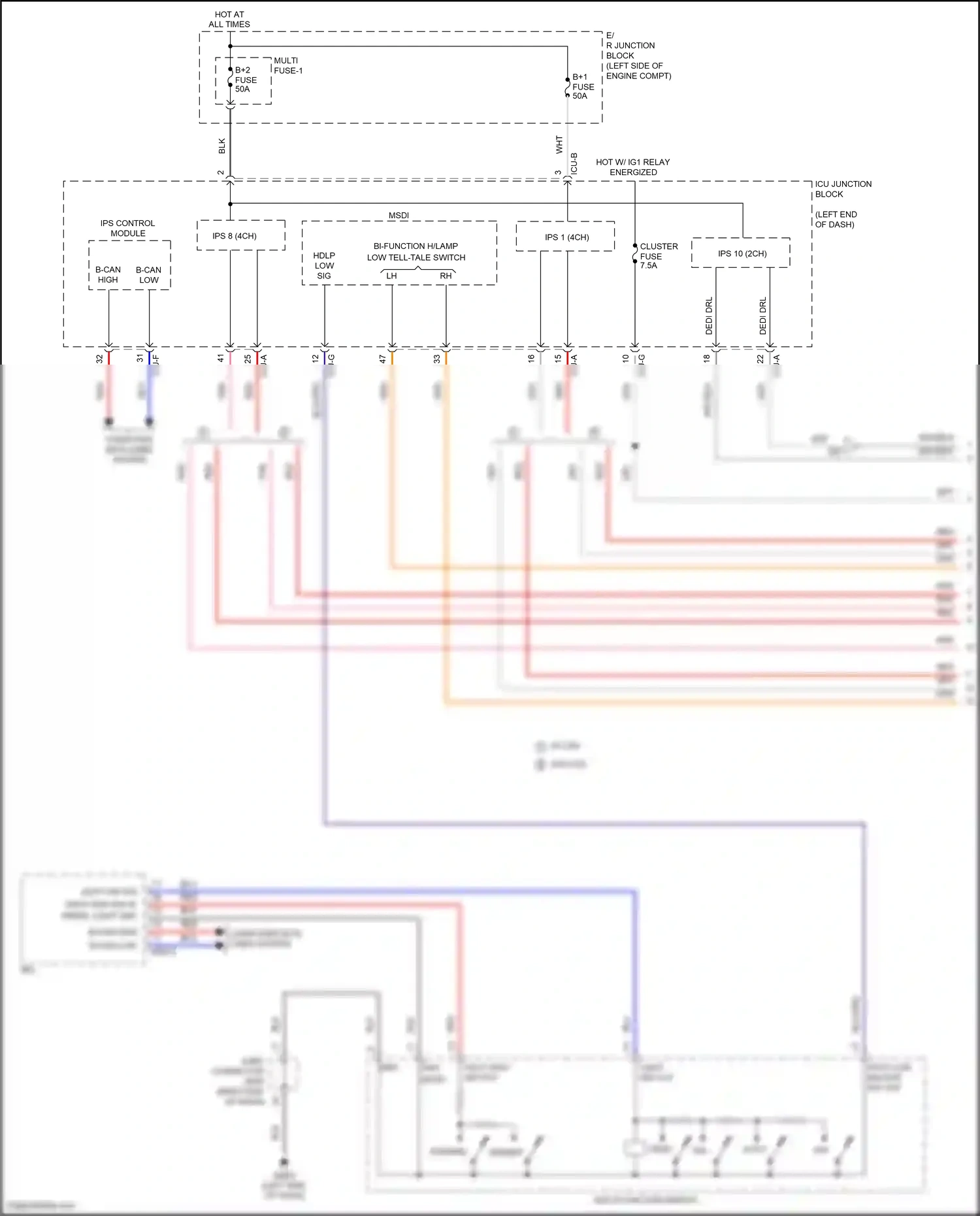 Wiring diagram ips control module for Hyundai Palisade I (2018-2022) (21 of 33)