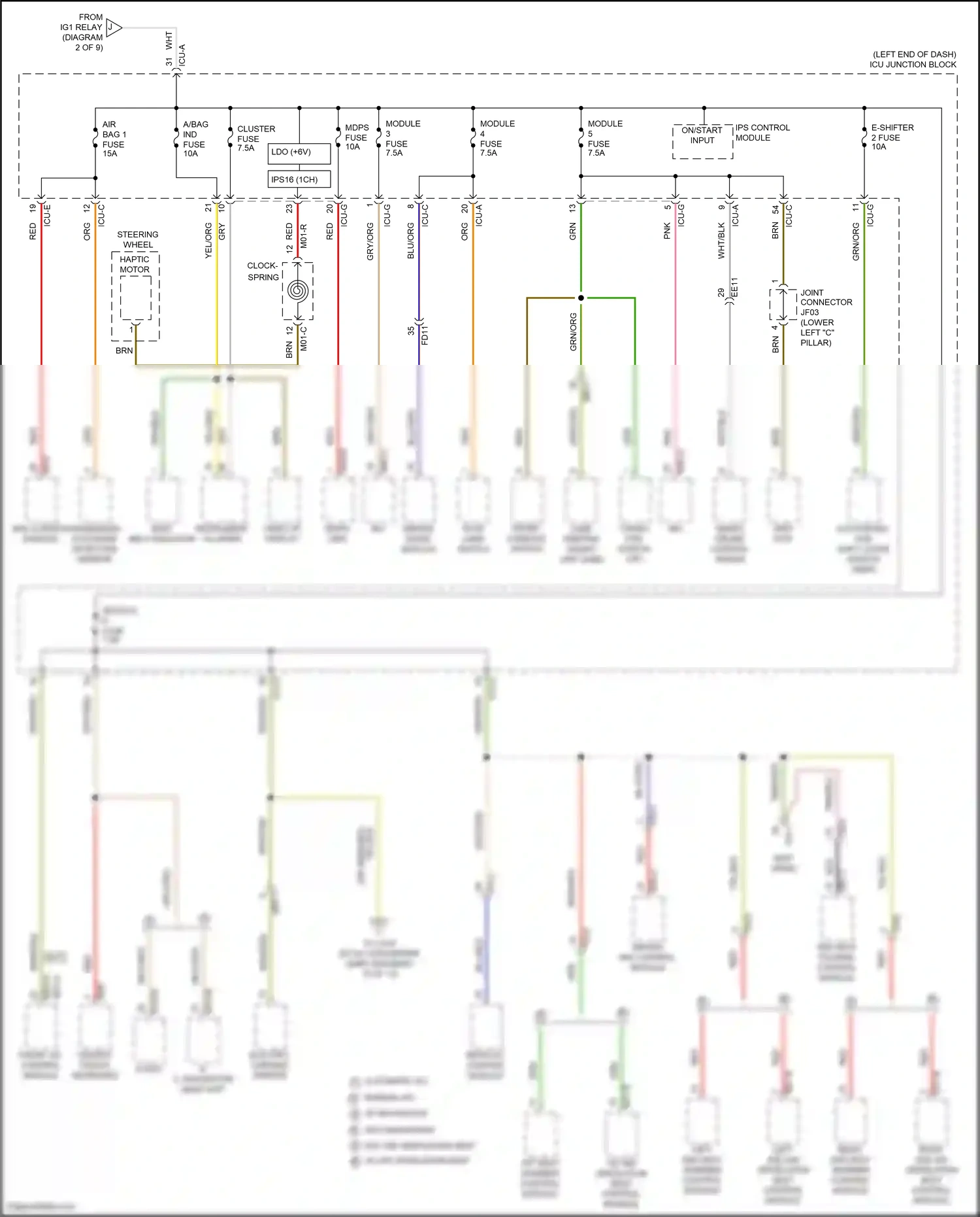 Wiring diagram ips control module for Hyundai Palisade I (2018-2022) (25 of 33)