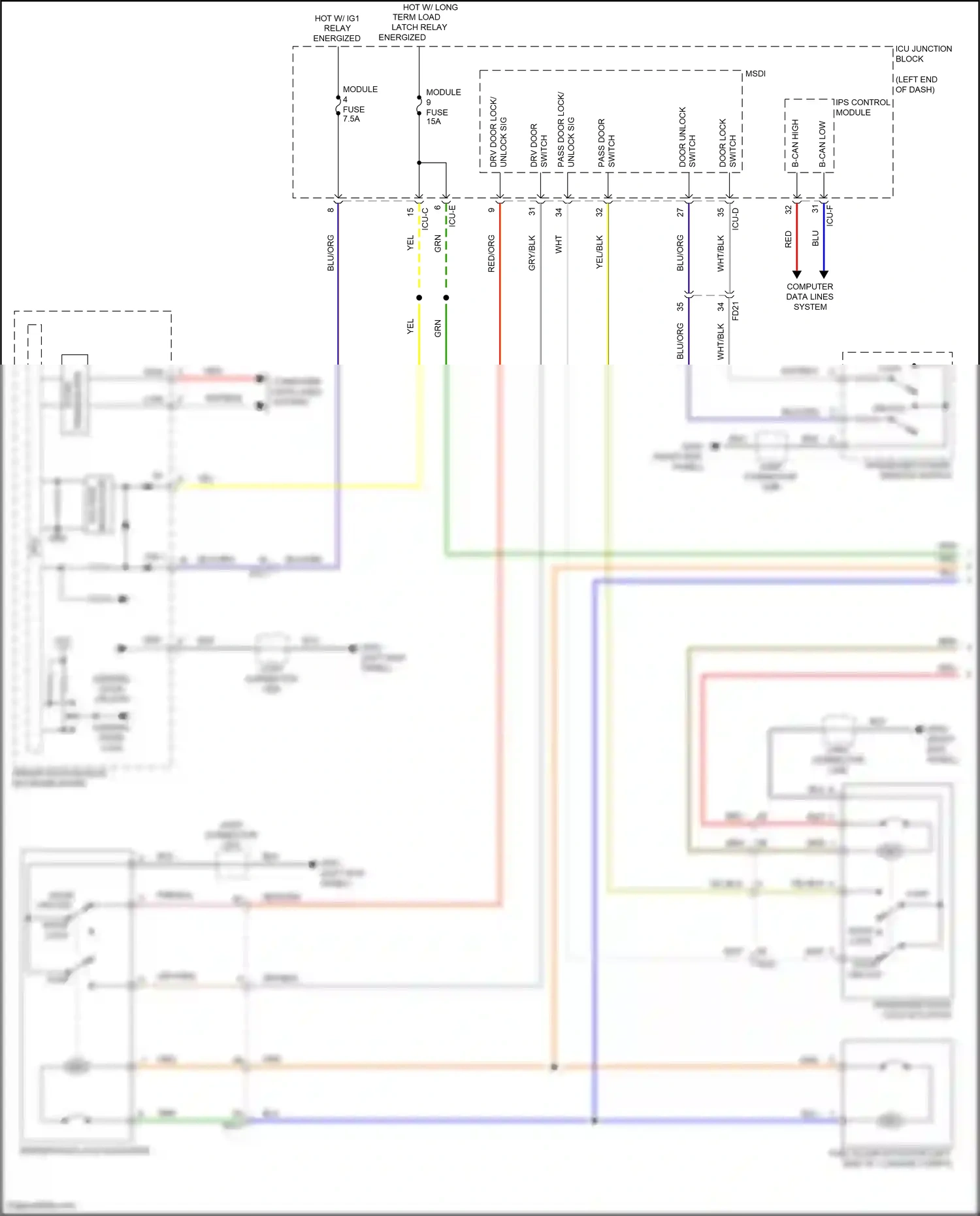 Wiring diagram ips control module for Hyundai Palisade I (2018-2022) (14 of 33)
