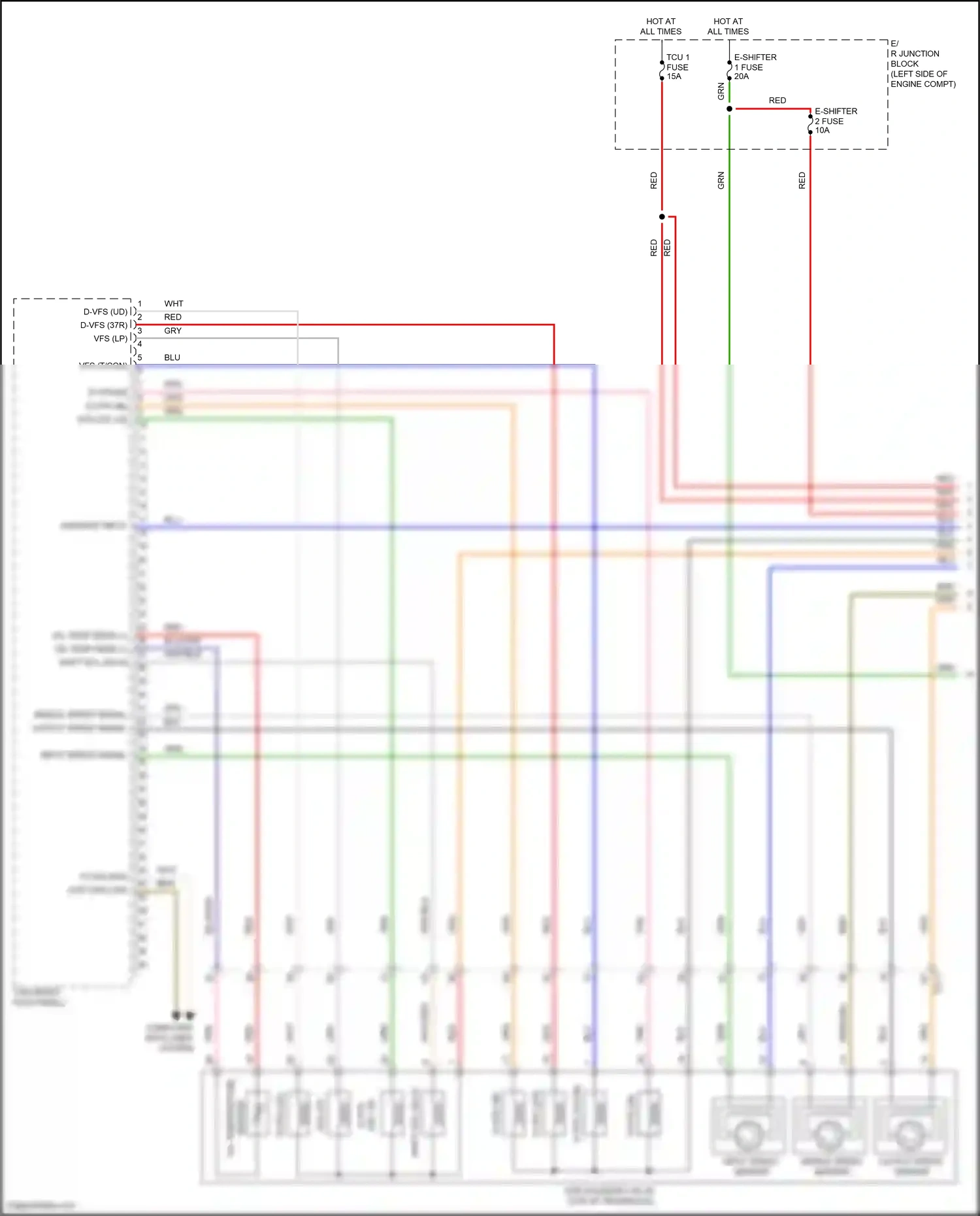 Wiring diagram middle speed sensor for Hyundai Palisade I (2018-2022) (1 of 1)