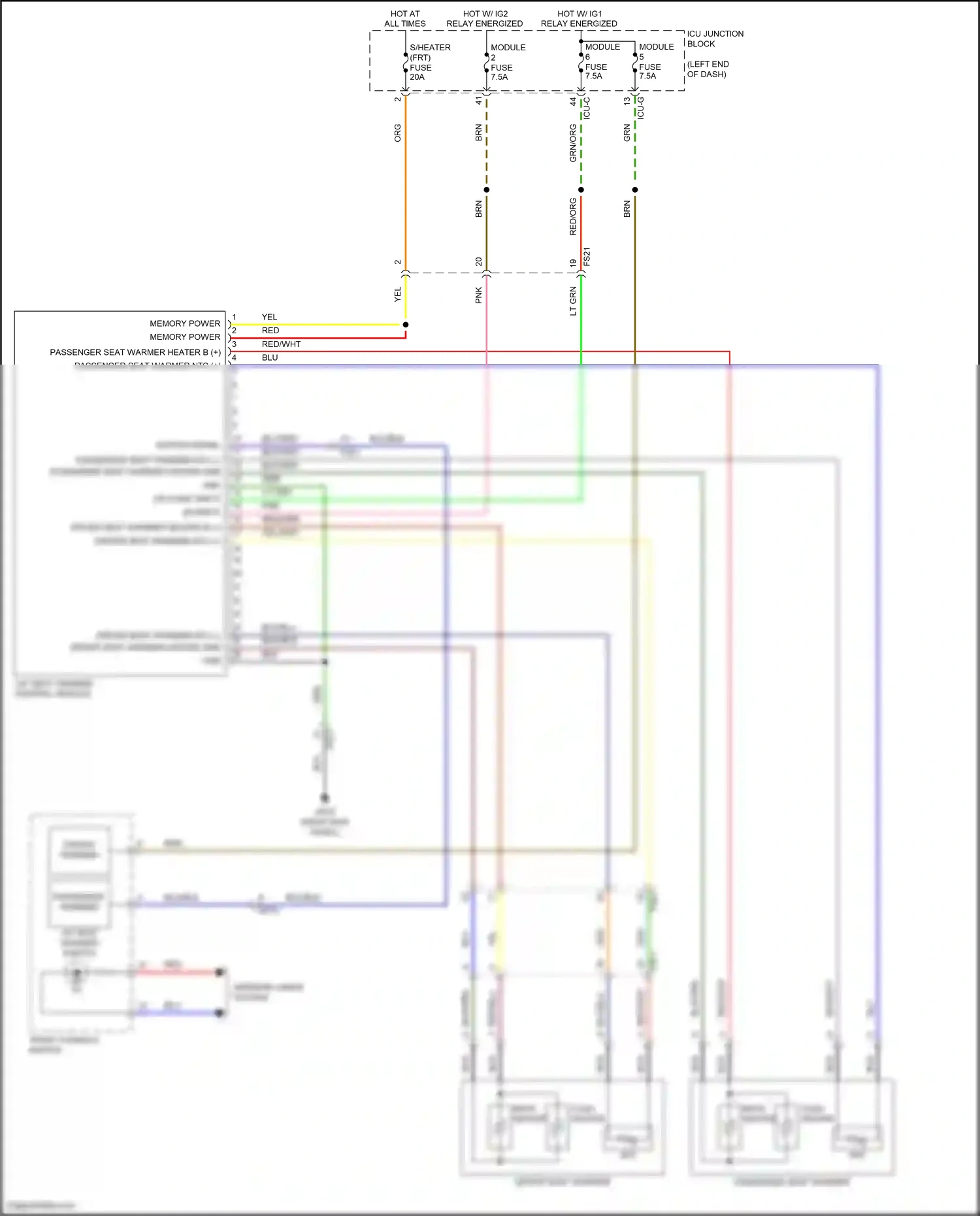 Wiring diagram on input for Hyundai Palisade I (2018-2022) (12 of 16)