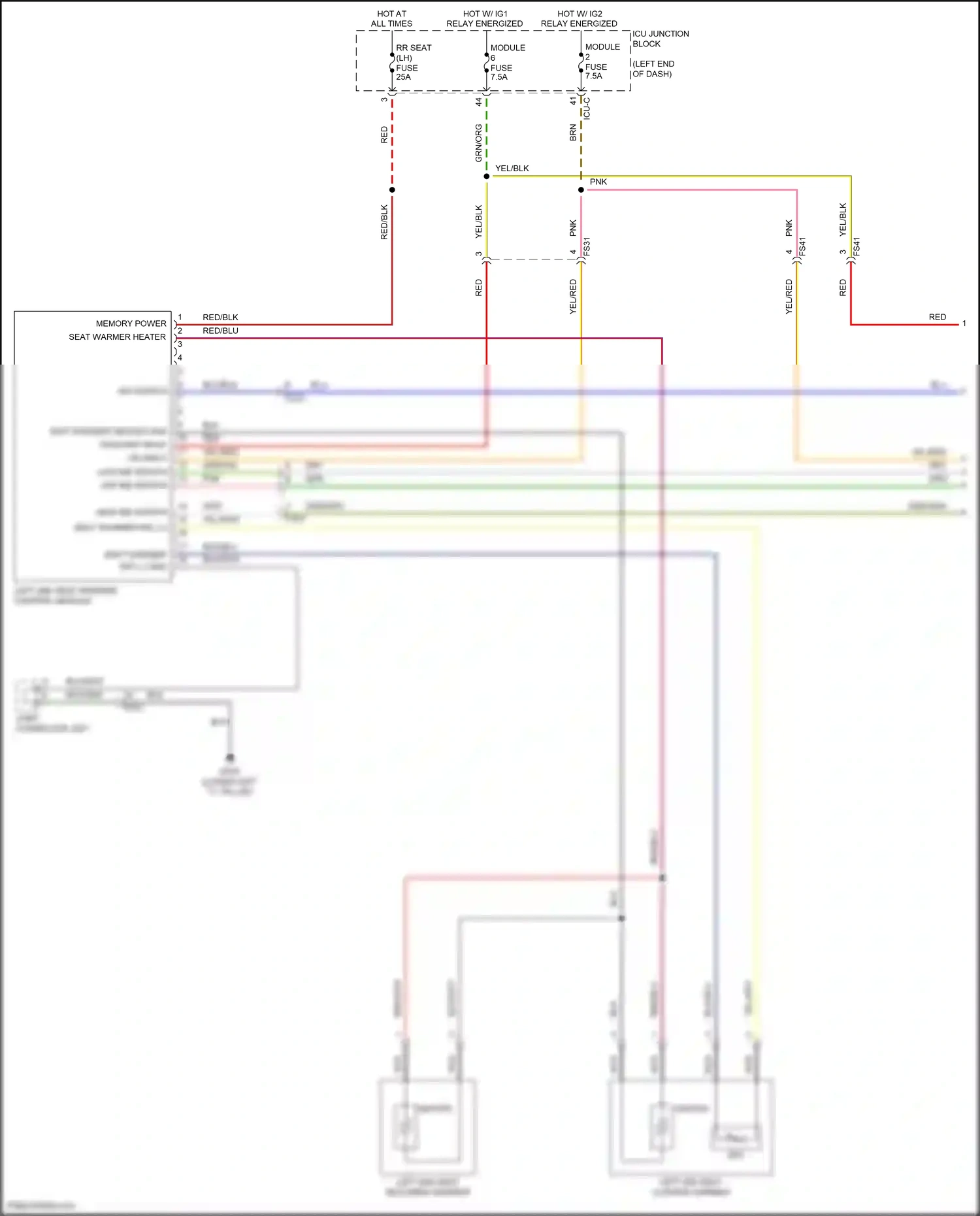 Wiring diagram on/start input for Hyundai Palisade I (2018-2022) (25 of 27)
