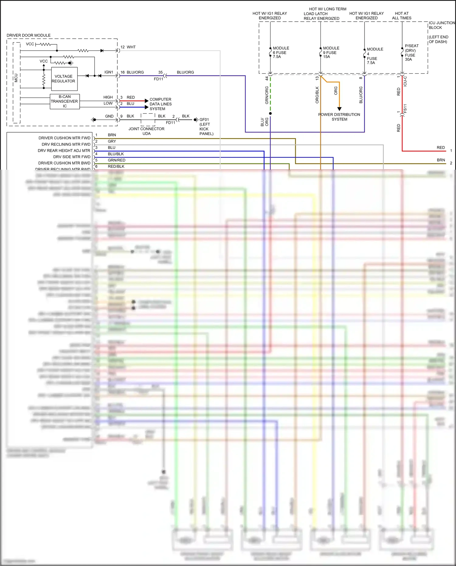 Wiring diagram on/start input for Hyundai Palisade I (2018-2022) (5 of 27)